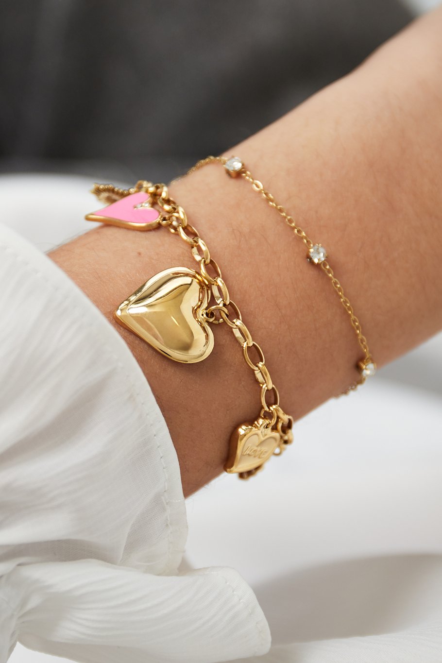 Yehwang Armband, Das Love-Charm-Armband - goldfarben