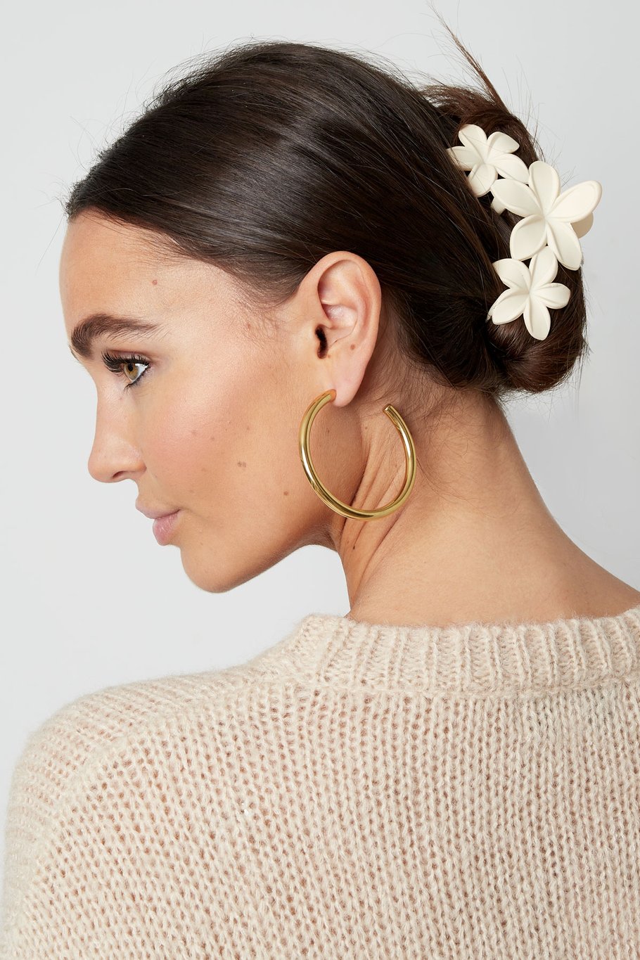 Yehwang Haarklammer Haarspange Haarschmuck Blumen Lila- Blautöne Tiara