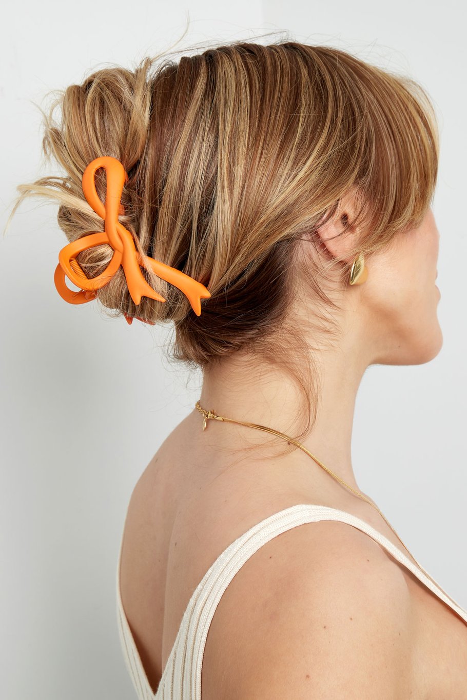 Yehwang Haarklammer Haarschmuck Schleife creme rosa pink braun orange blau