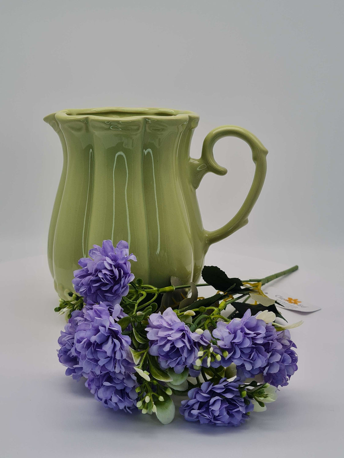 Vase Kanne "Can you feel it" mit Griff Landhausstil natur Deko Wohnaccessoires