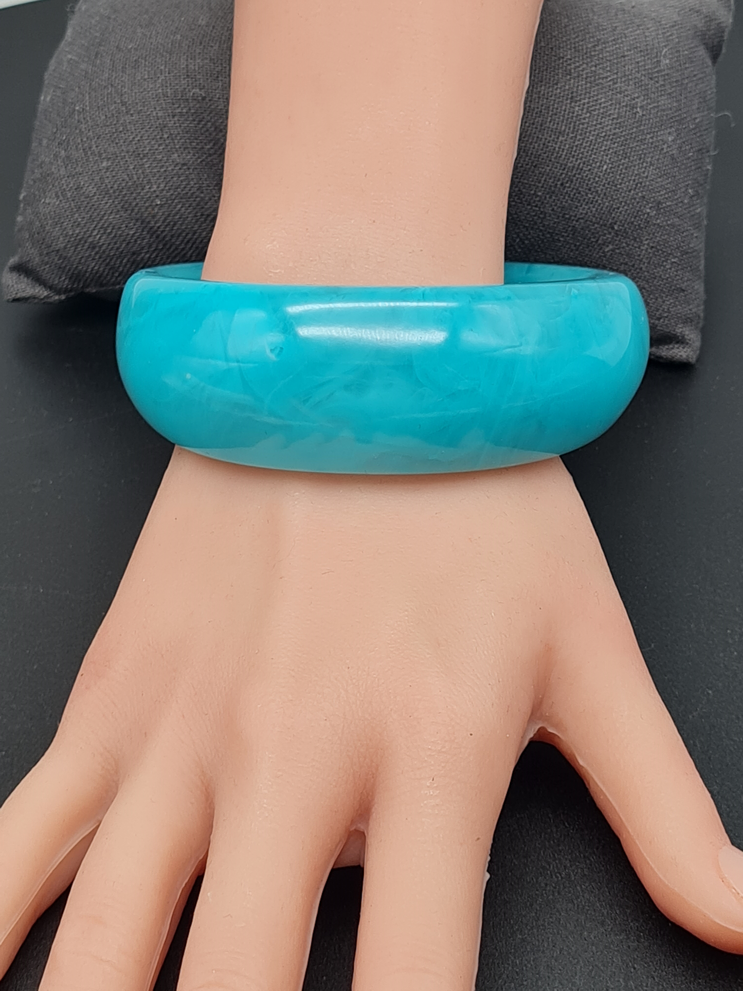 Michelle Bijou, Acryl Armband, Armreif, Türkis, Bangle