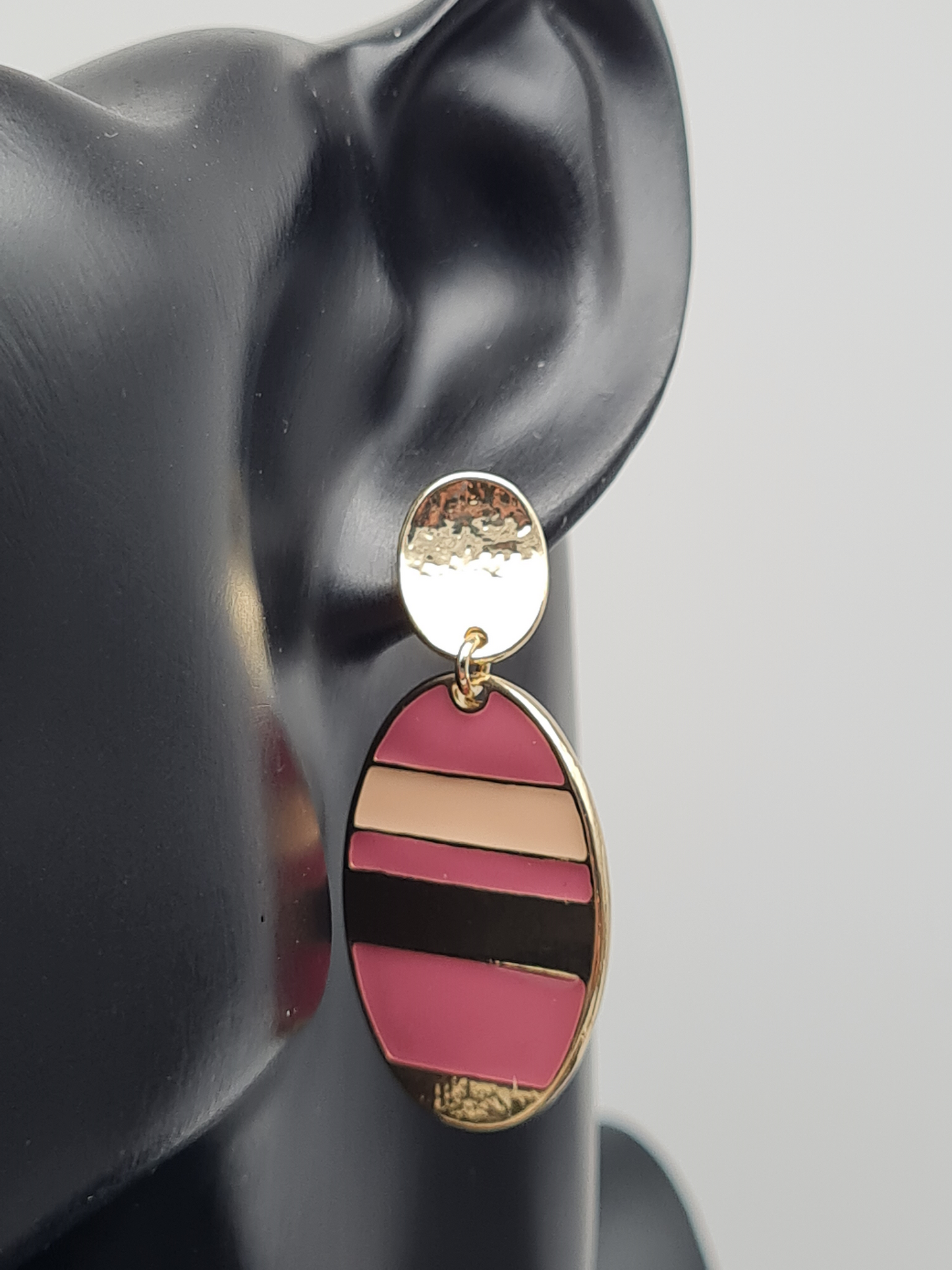 Liet & Joliet Ohrschmuck 4 varianten, gestreift mit Emaille