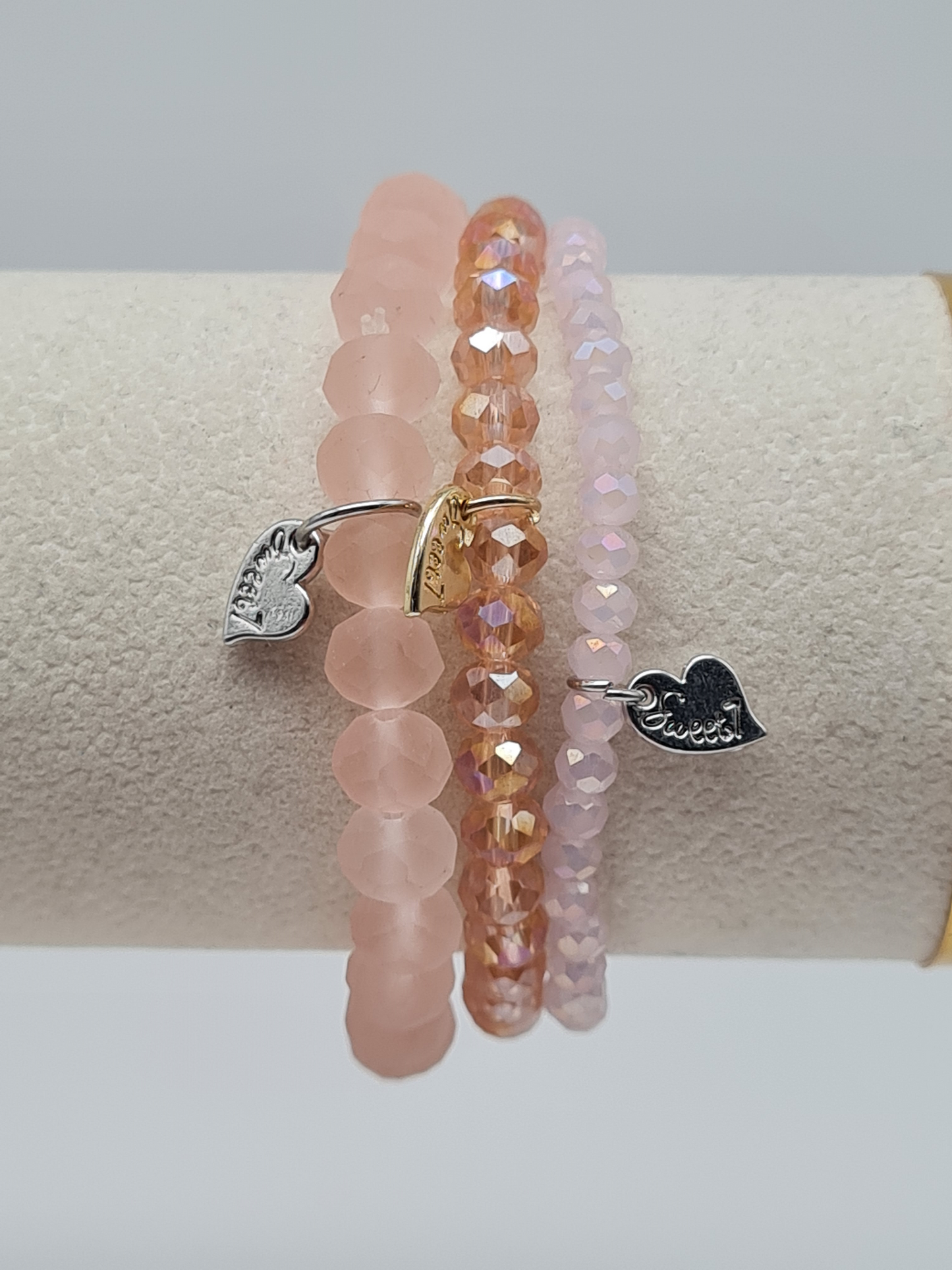 Sweet 7, Armband, elastisch, icy-rosa, elegant, dezent