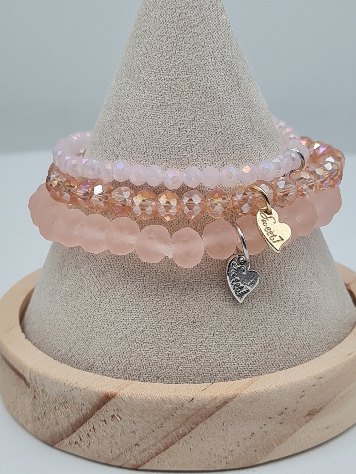 Sweet 7, Armband, elastisch, icy-rosa, elegant, dezent