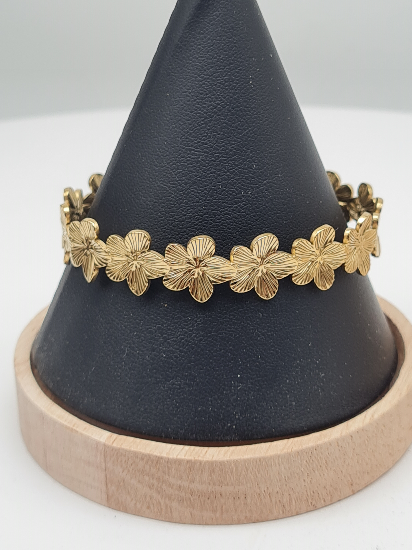 Sweet 7, Armband-Set, Armreif Goldfarben, Blumen, goldene Vergissmeinnicht