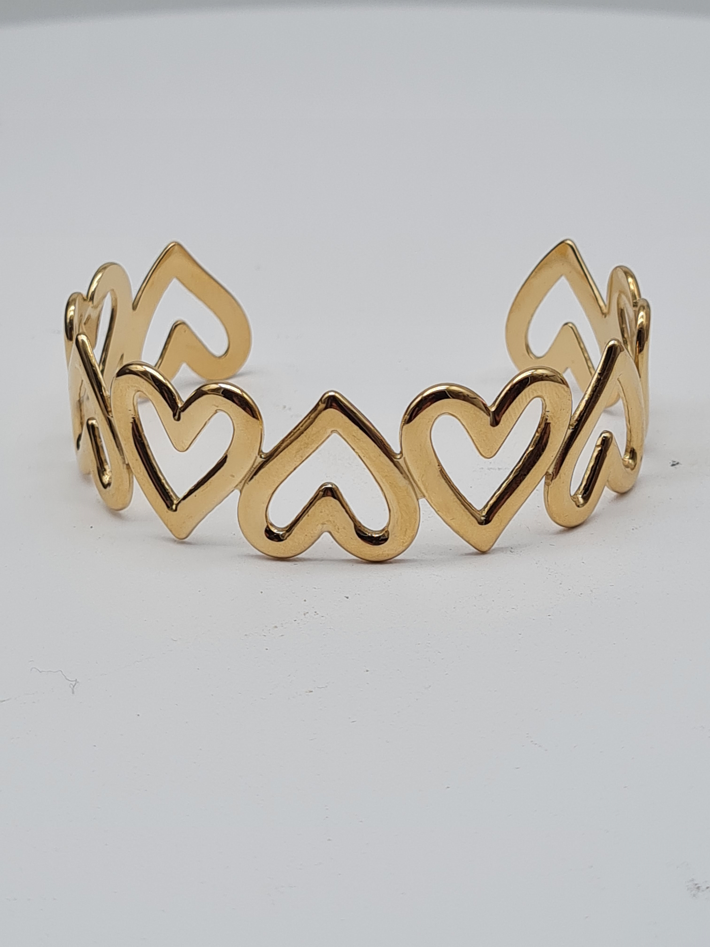 Sweet 7, Armband-Set, Armreif Goldfarben, Herzen,