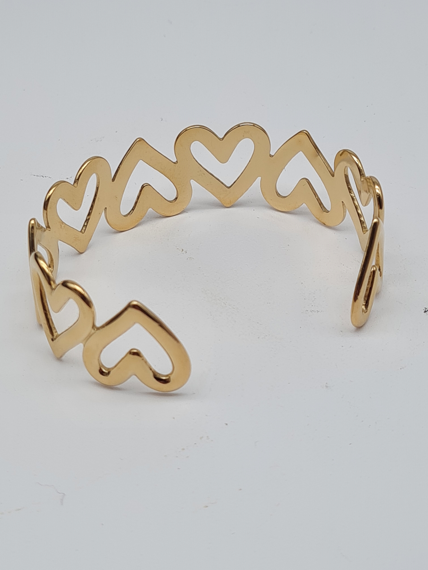 Sweet 7, Armband-Set, Armreif Goldfarben, Herzen,