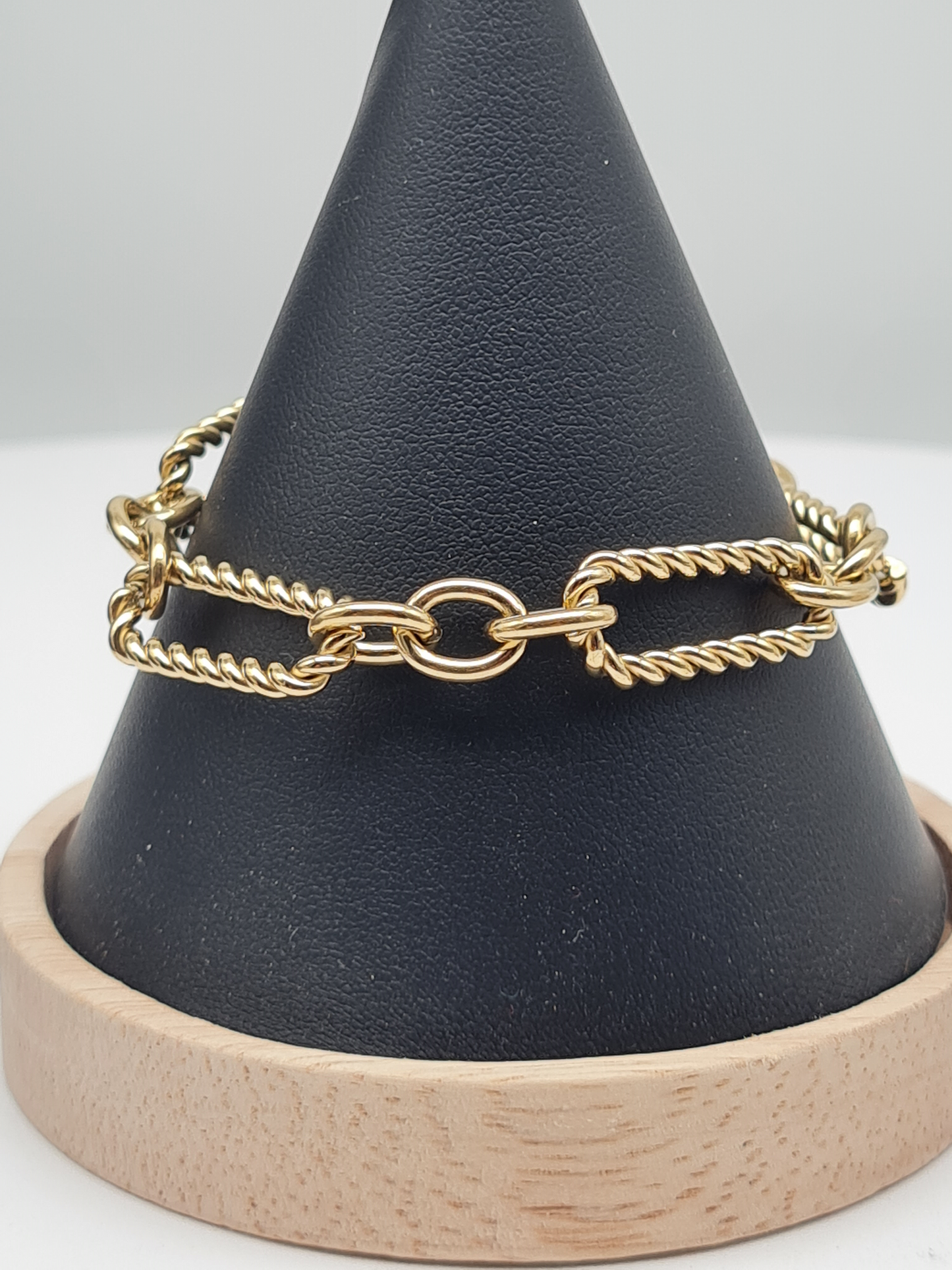 Sweet7, Armband, Doppel, Gliederarmband, Gold, 19 + 3 cm Unisex