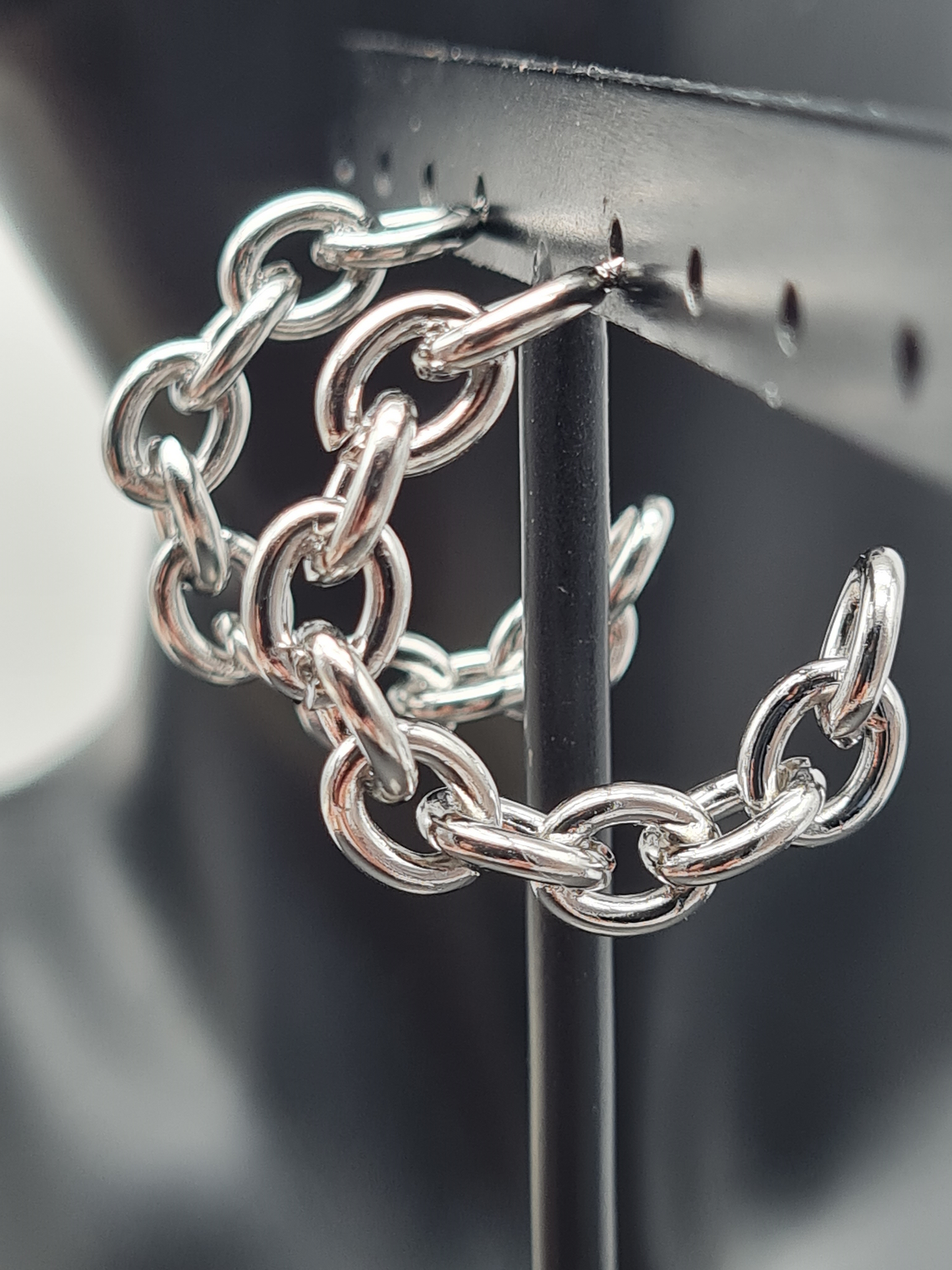Sweet7 Ohrringe, Creolen in Silberfarben Chains , Silberkette