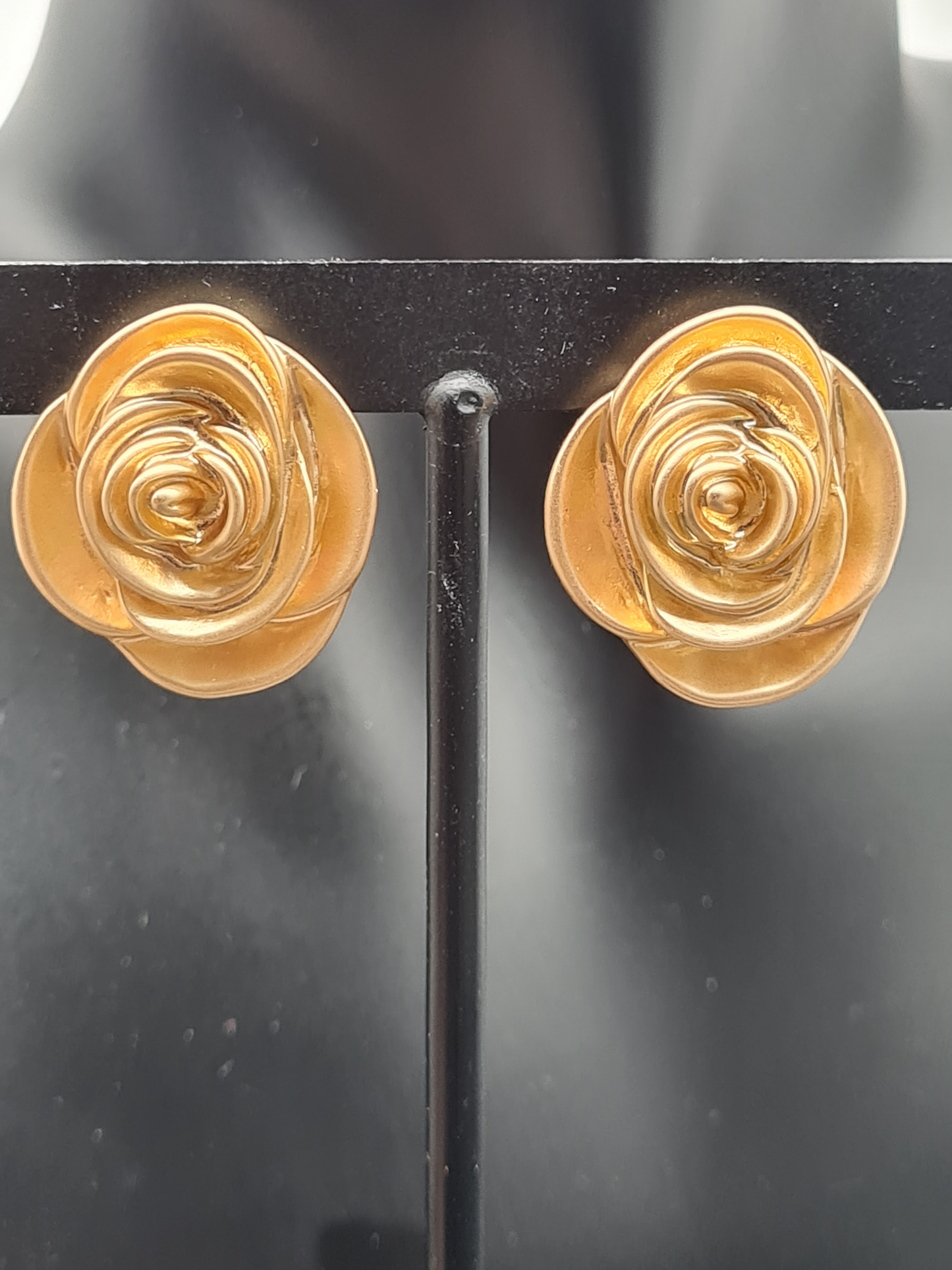 Sweet7 Ohrringe, Ohrstecker Goldene Rose