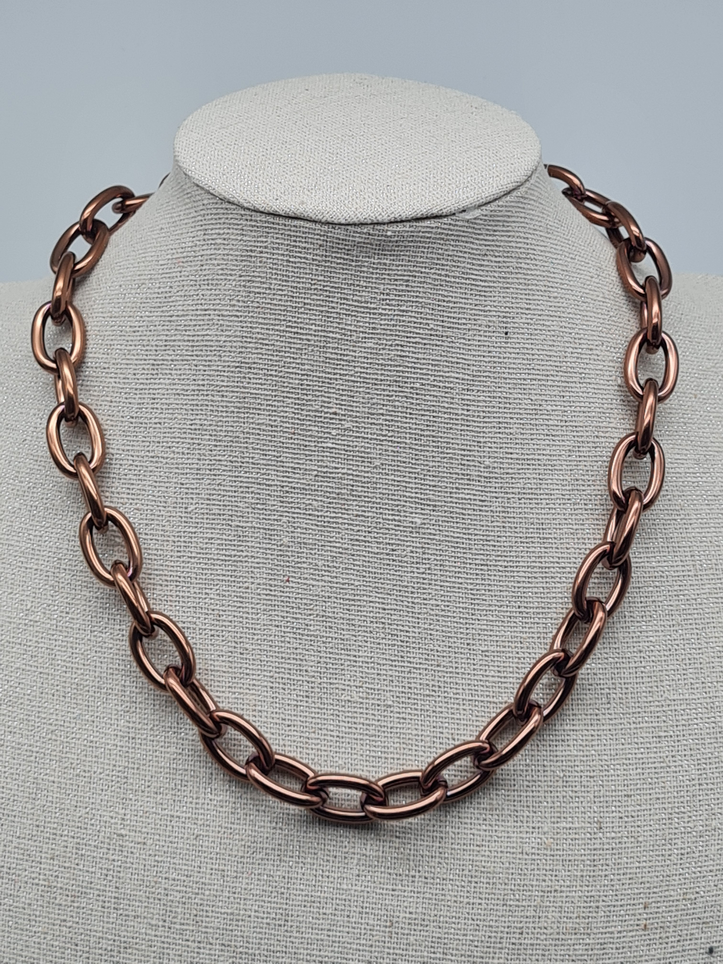 Sweet7 Halskette Kurzkette Bronze farbene Gliederkette