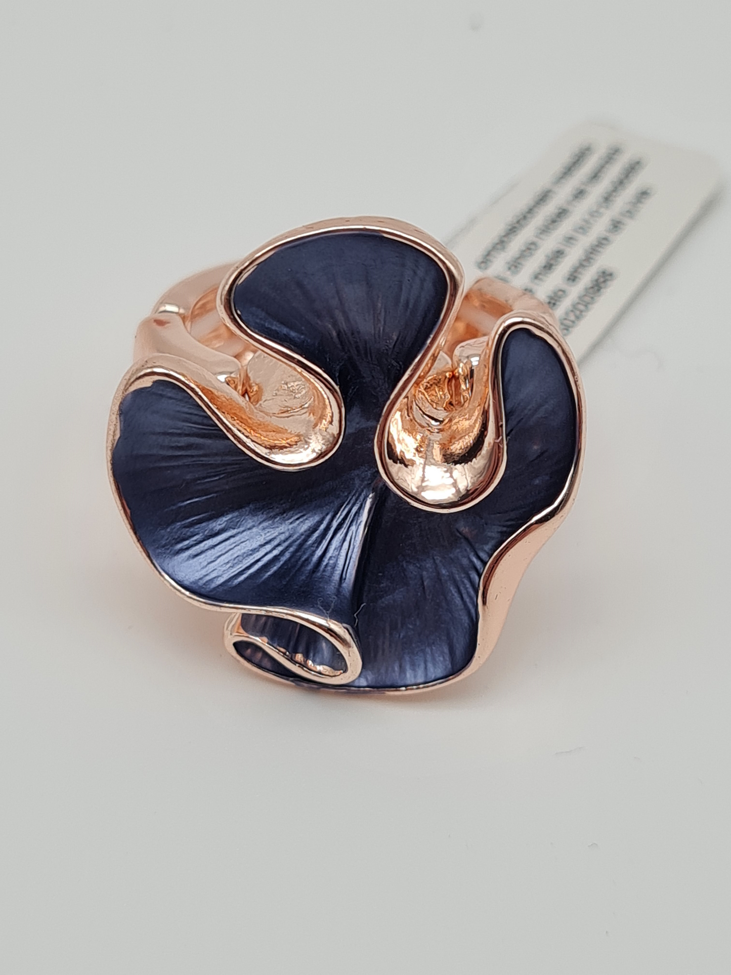 Amorino Ring, ELASTISCHER RING MIT EMAILLIERTEM VOLANT in verschiedene Farben