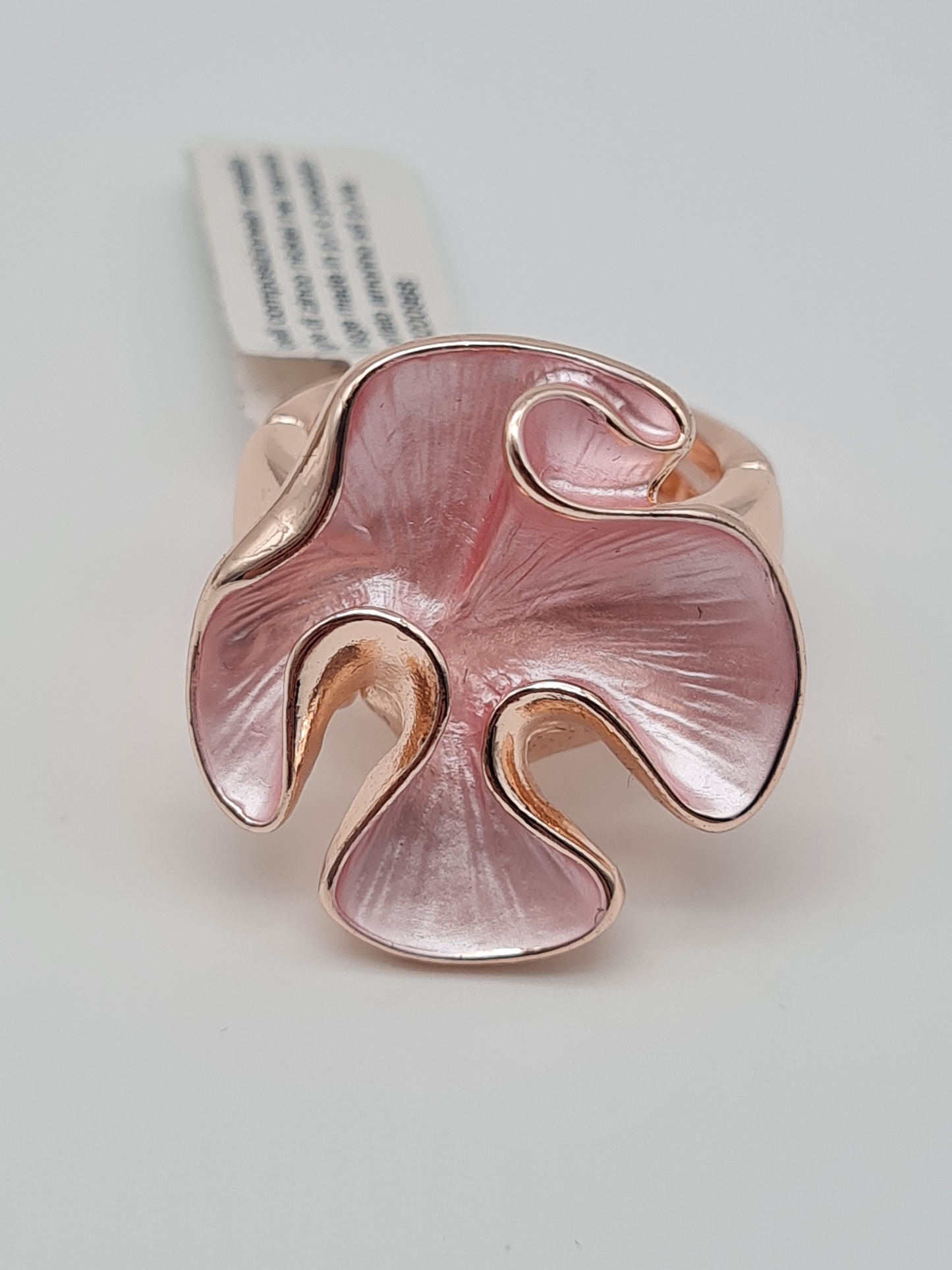 Amorino Ring, ELASTISCHER RING MIT EMAILLIERTEM VOLANT in verschiedene Farben