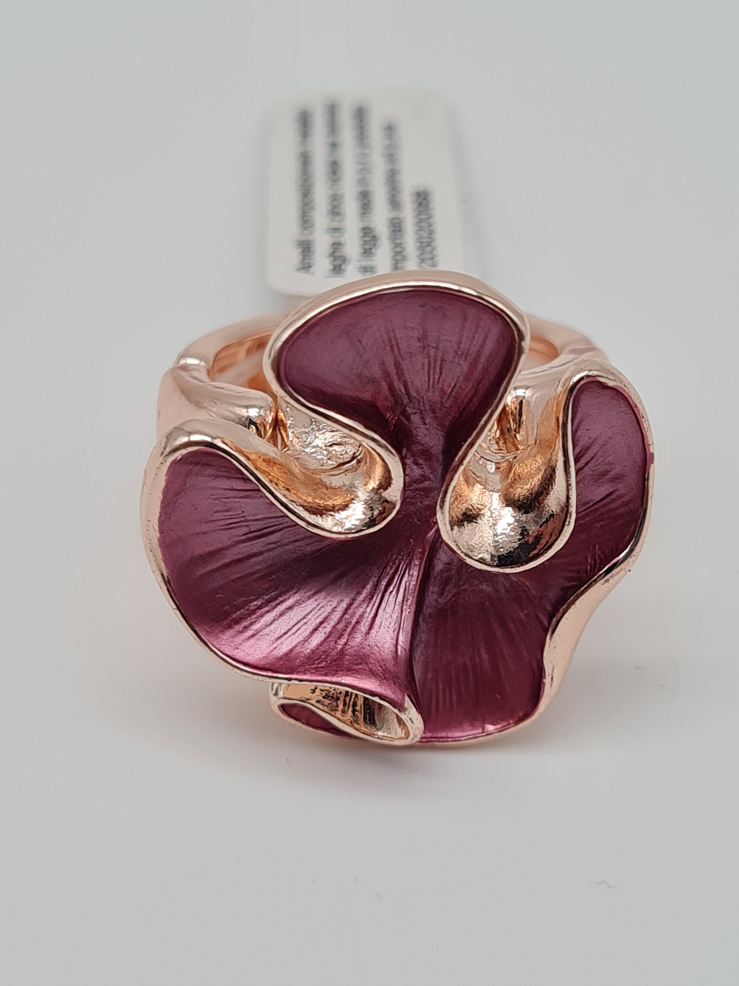 Amorino Ring, ELASTISCHER RING MIT EMAILLIERTEM VOLANT in verschiedene Farben