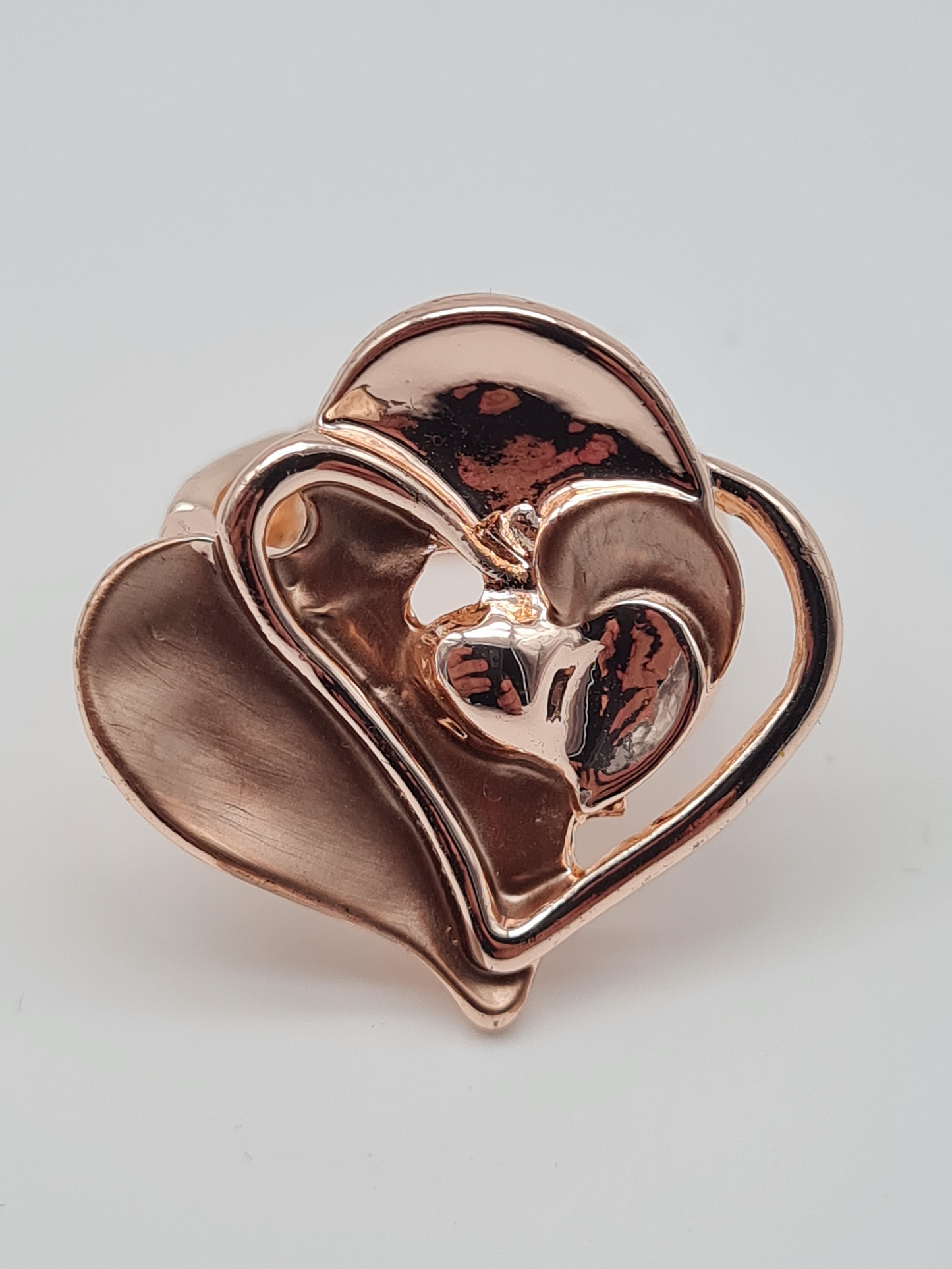 Amorino Ring, Elastischer Ring mit Emailliertem Volant, Herzen