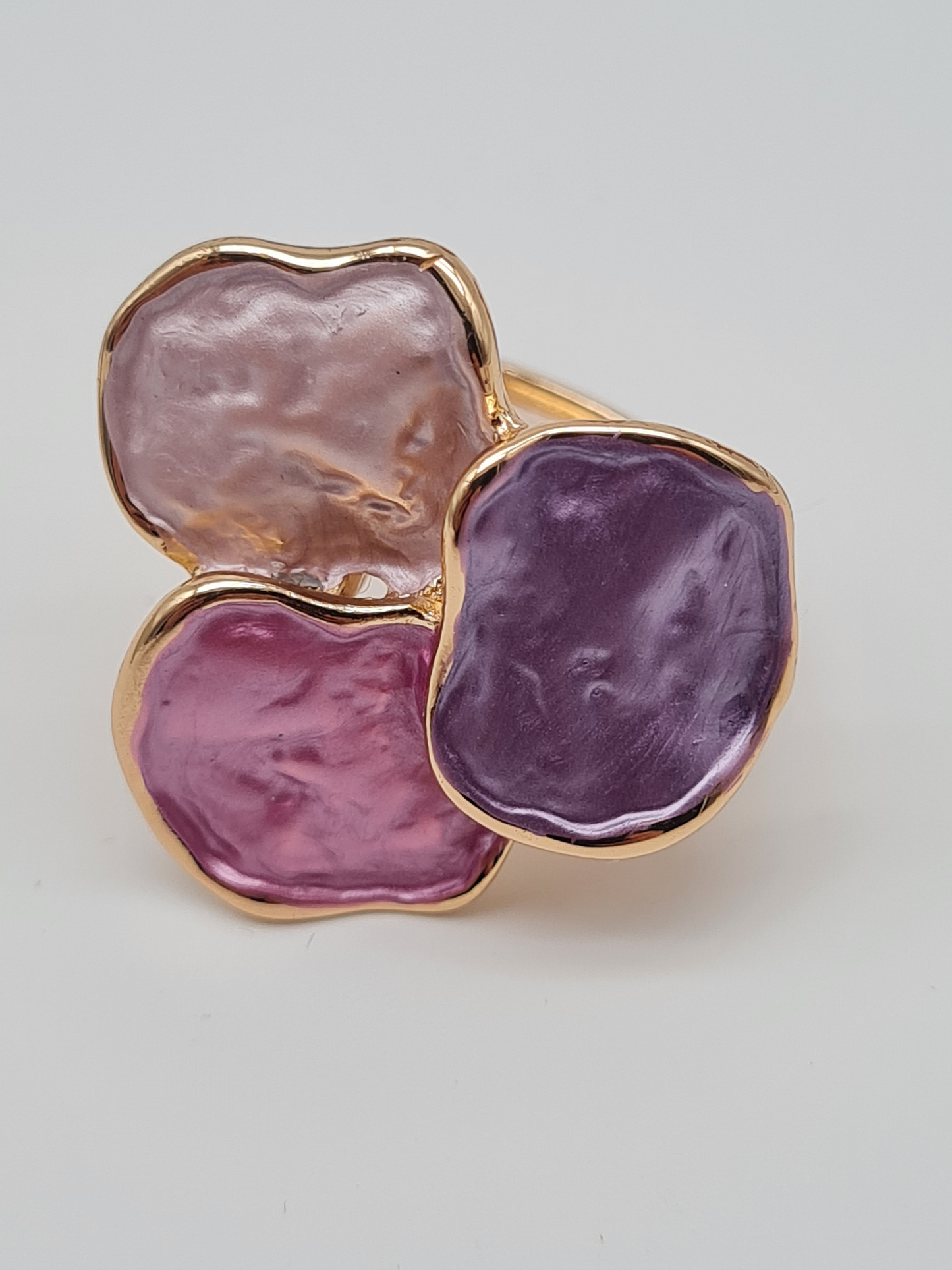 Amorino Ring, Elastischer Ring mit Emailliertem Volant, Tres Organic