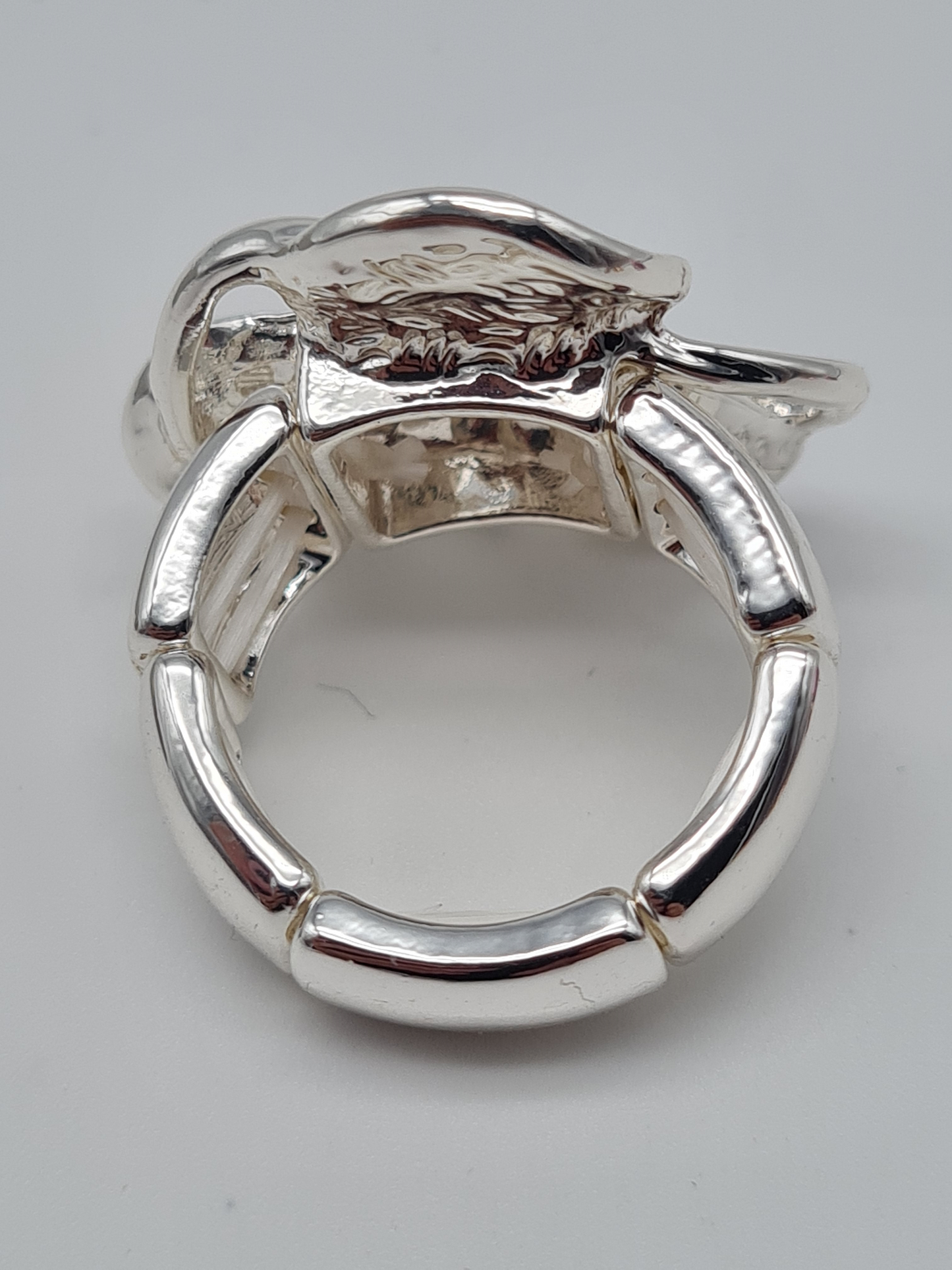 Amorino Ring, Elastischer Ring mit Emailliertem Volant, Seerosenblätter Bunt
