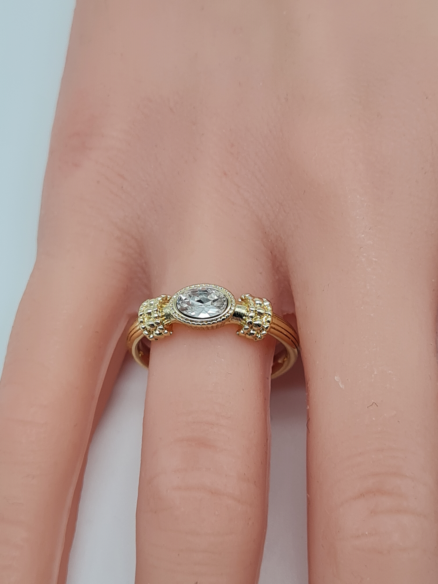 Biba Ring, mit eingefasste Strassstein und Verzierungen, One Size