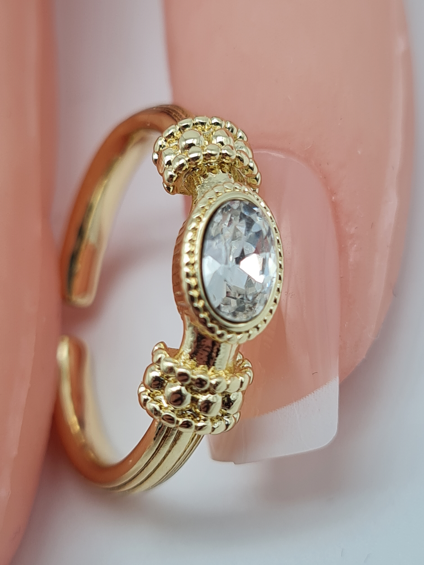 Biba Ring, mit eingefasste Strassstein und Verzierungen, One Size