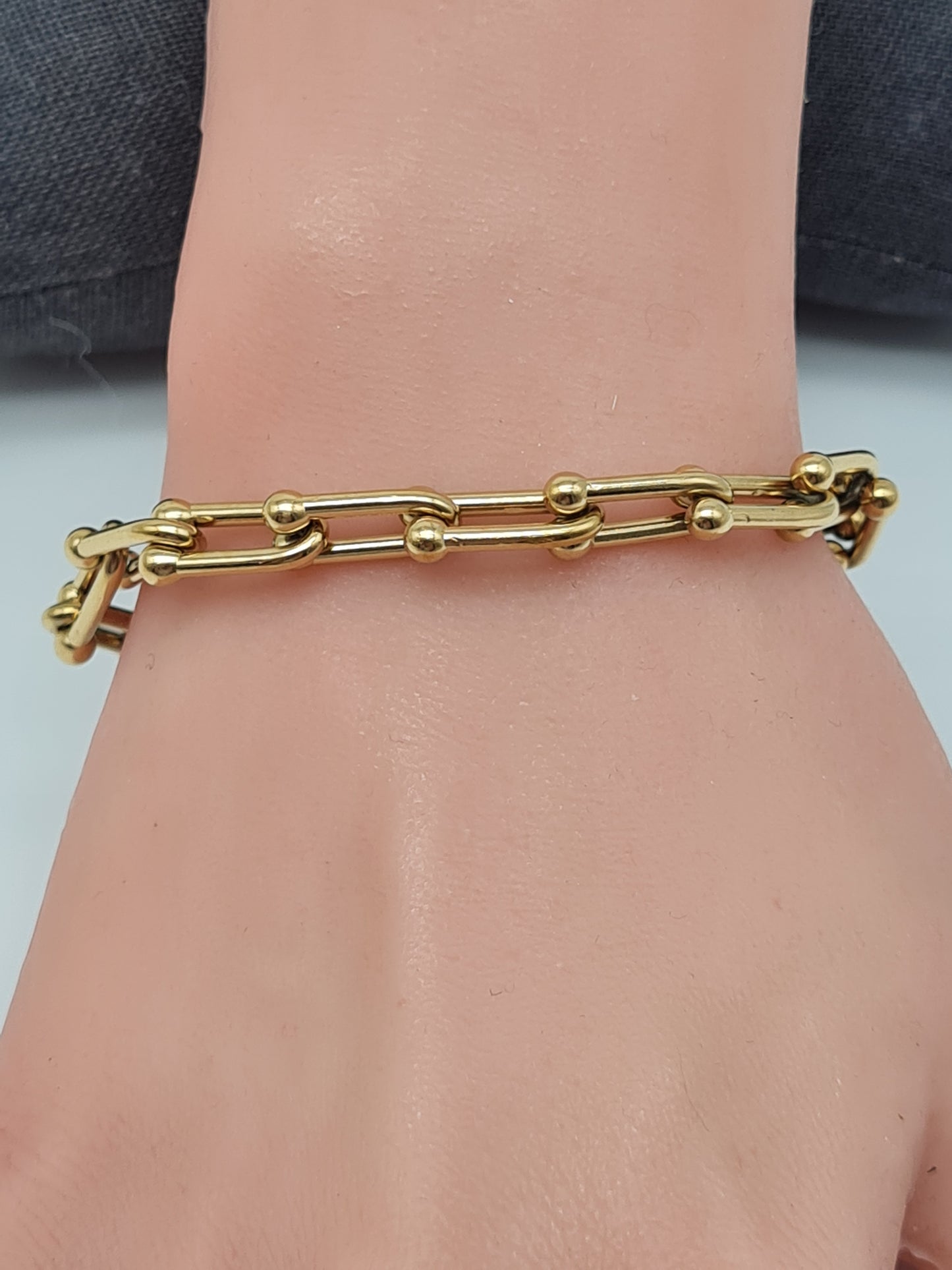 Cosmos Armband auffällige Gliederkette in Goldfarben, Elegant, Stilvoll