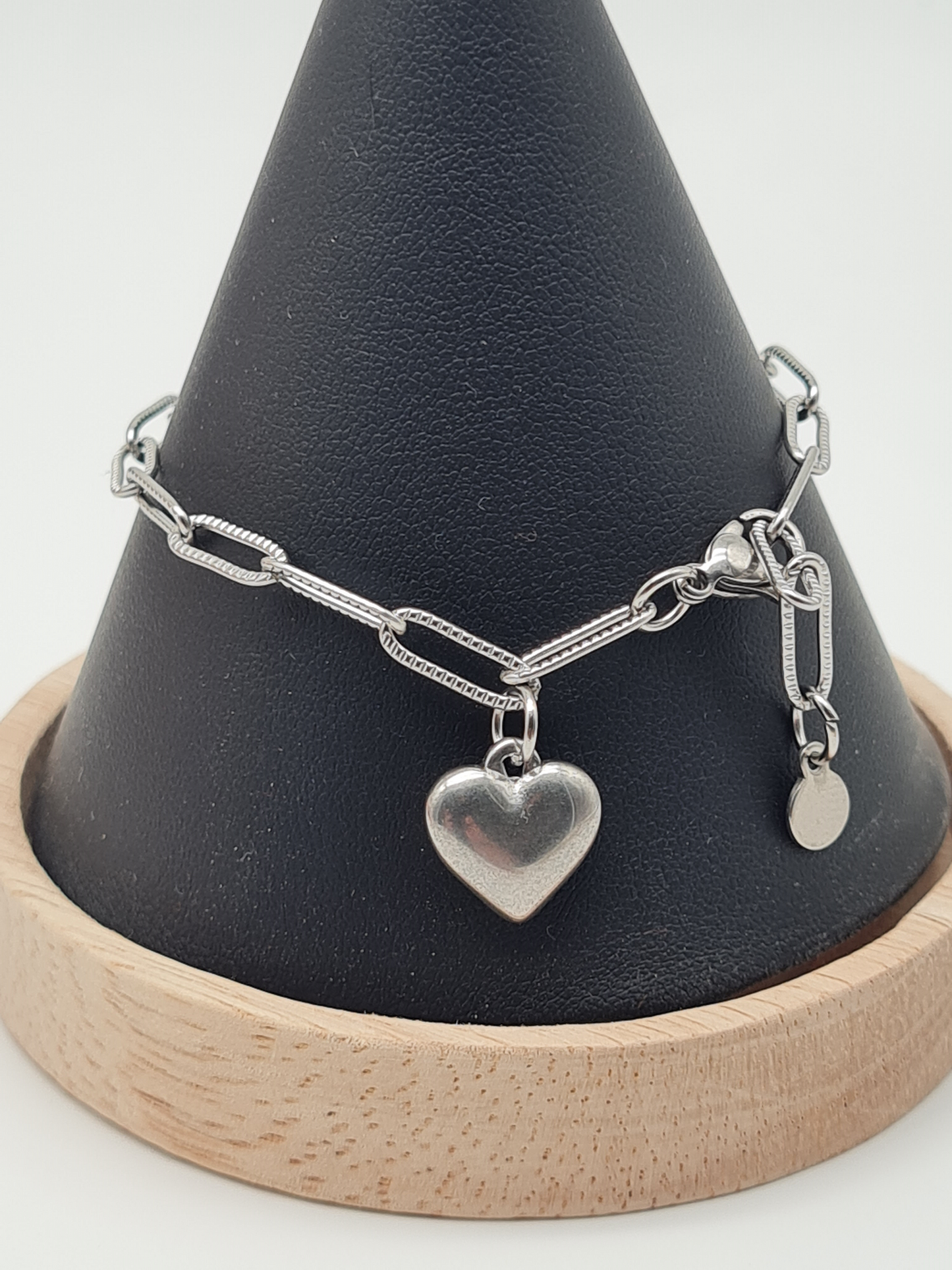 Cosmos Armband, feingliedrig mit Herz Anhänger in Silber- oder Goldfarben