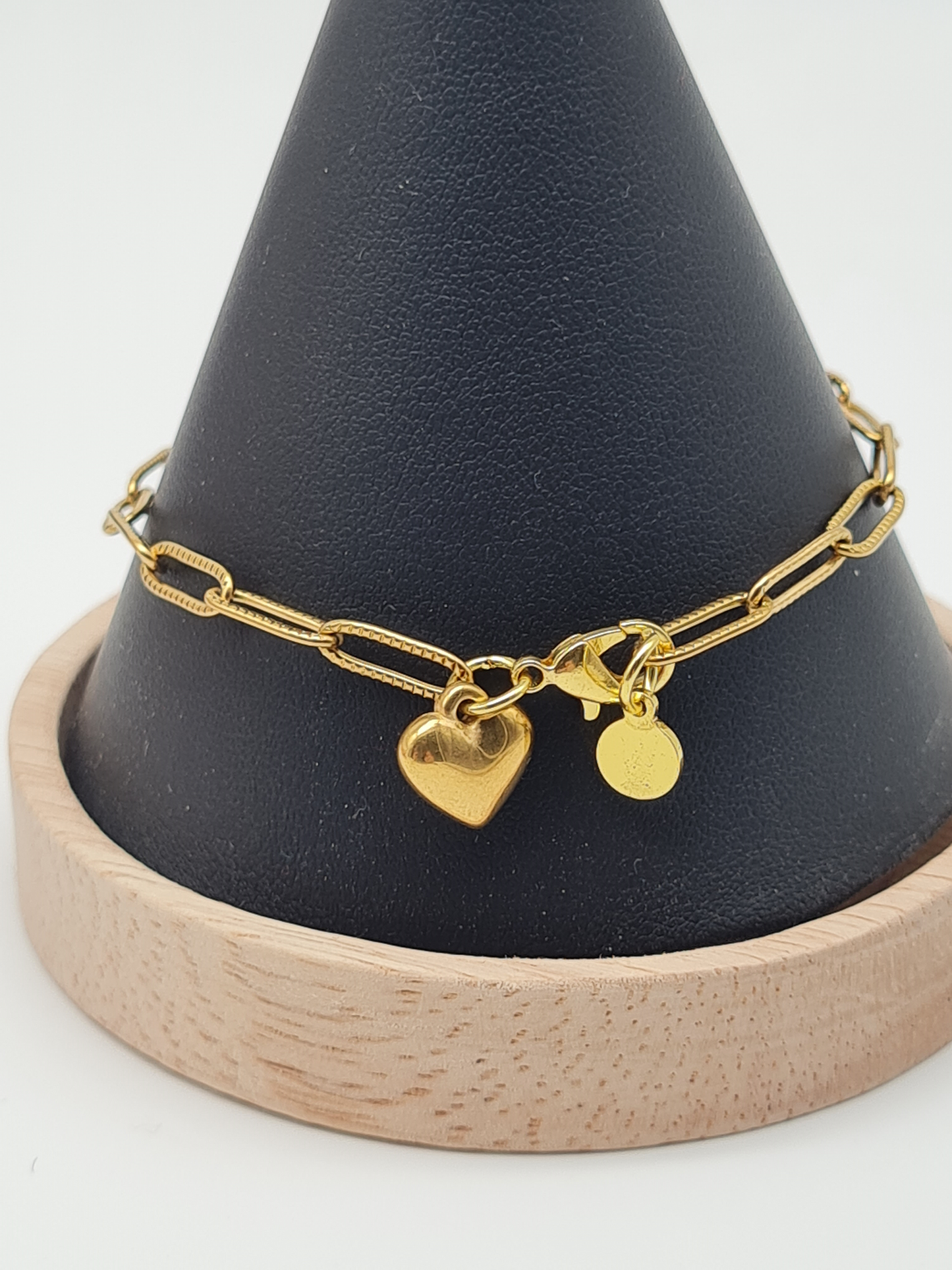 Cosmos Armband, feingliedrig mit Herz Anhänger in Silber- oder Goldfarben