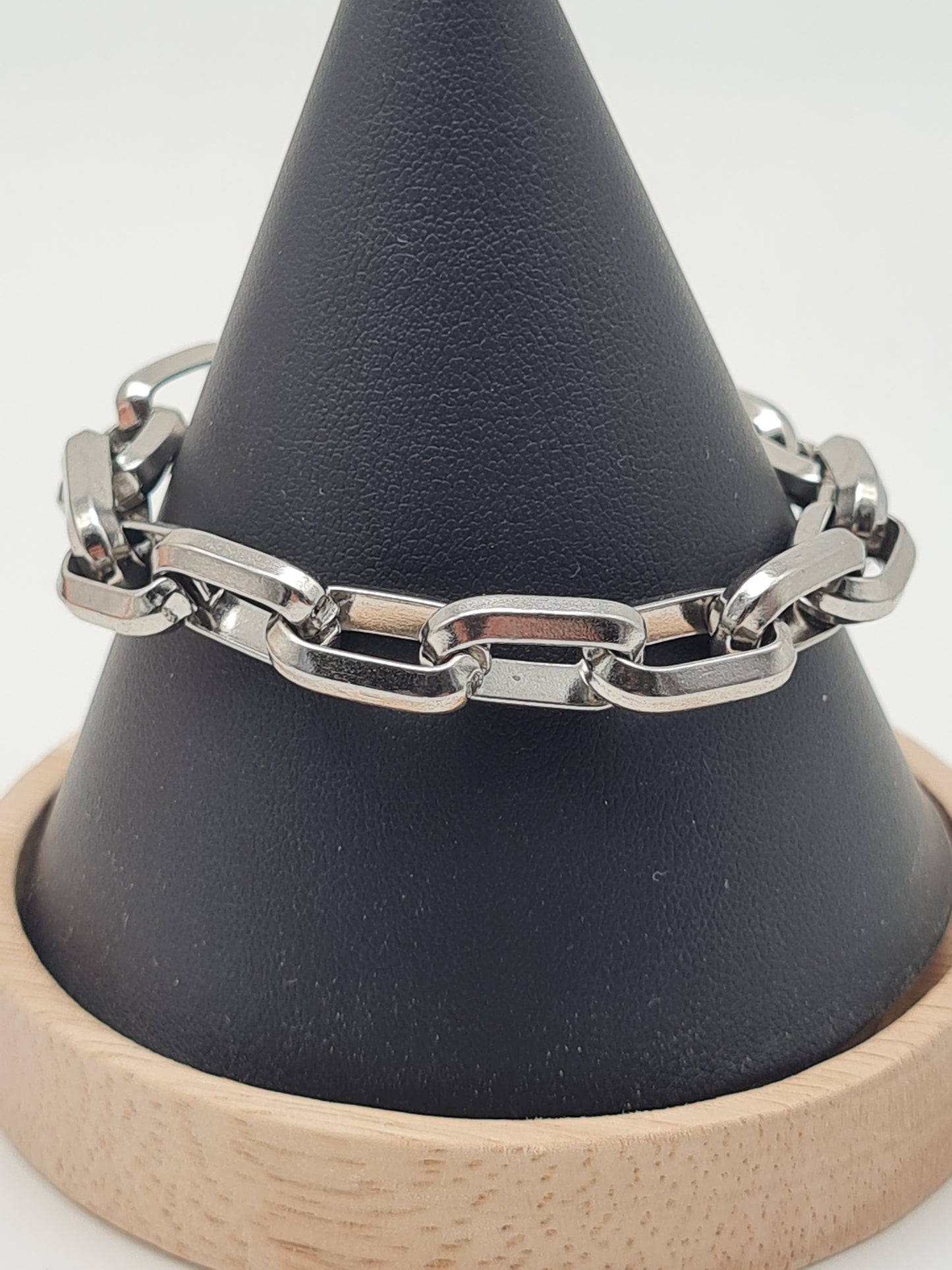 Cosmos Armband, grobe Silberfarbene kette mit Knebelverschluss