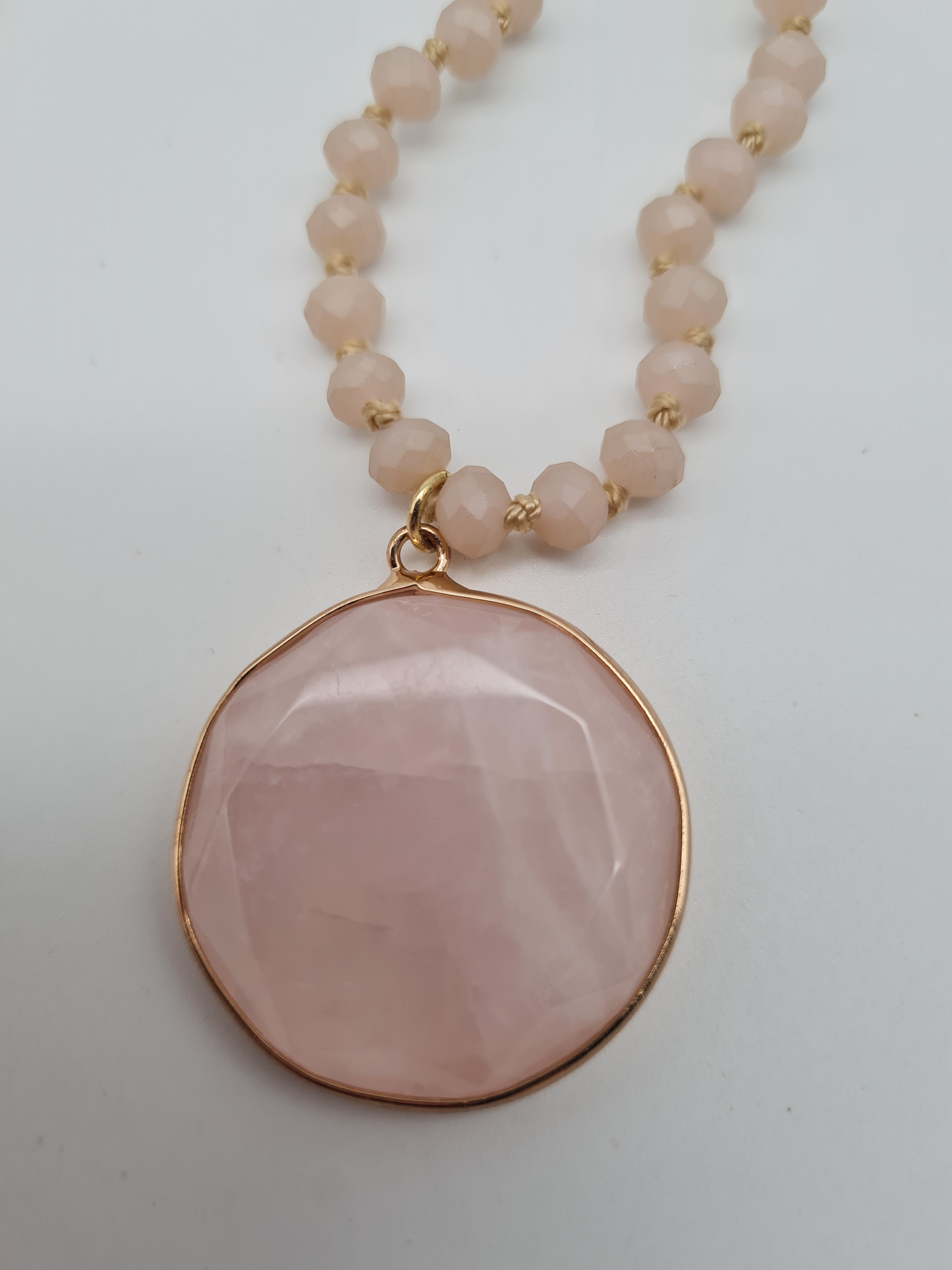 Biba Langkette in rosa oder altrosa mit Naturstein