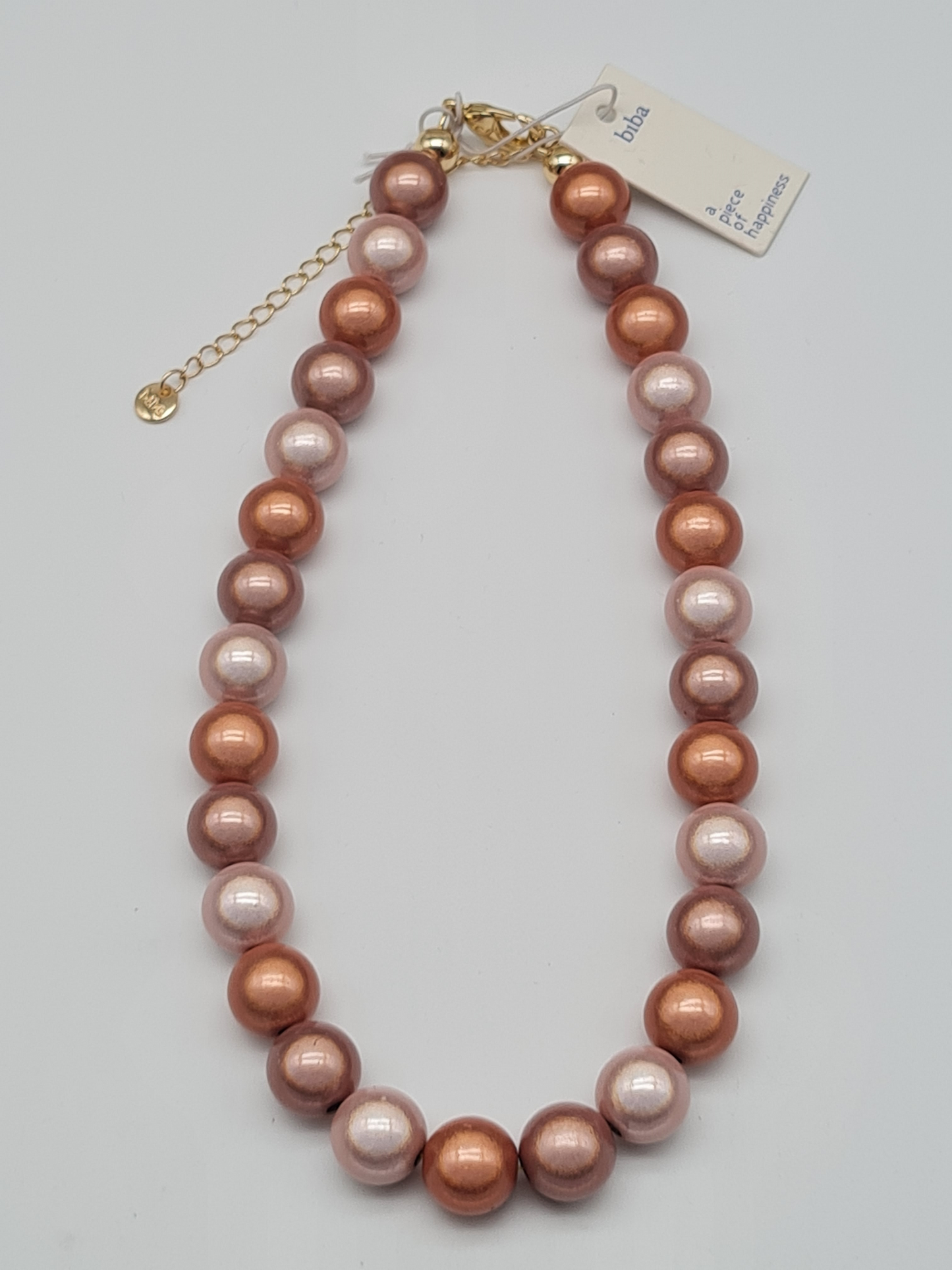 Biba Halskette Perlen "Space Beads" in Beige Pastels