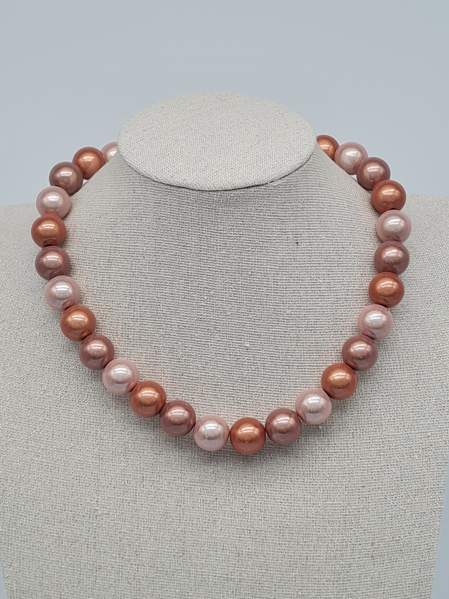 Biba Halskette Perlen "Space Beads" in Beige Pastels