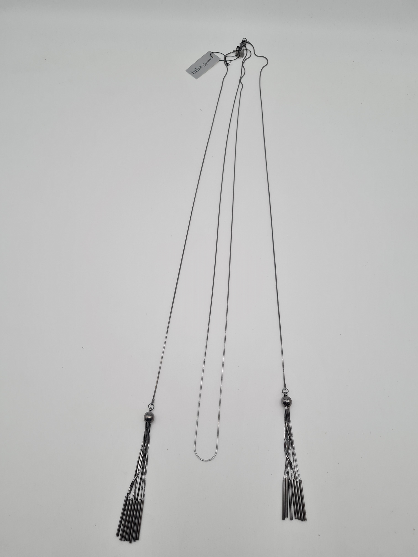 Biba Halskette Art Deco Stil, Filigran, Gun Metal Black, Stilvoll, Kombinierbar.