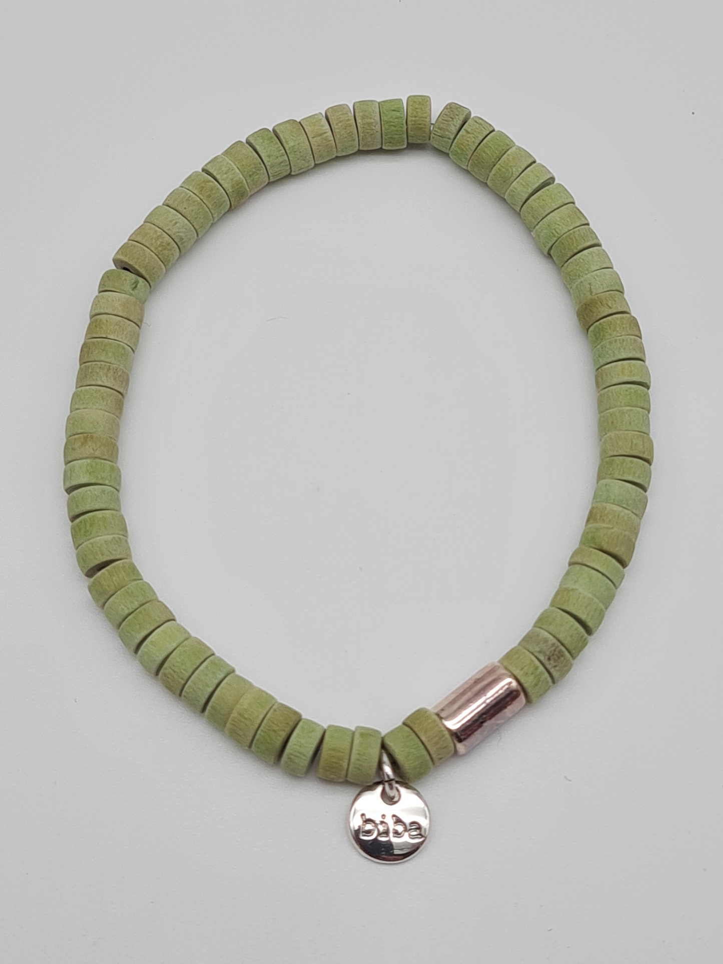 Biba Armband elastisch mit kleine Holzperlen in verschiedene Farben