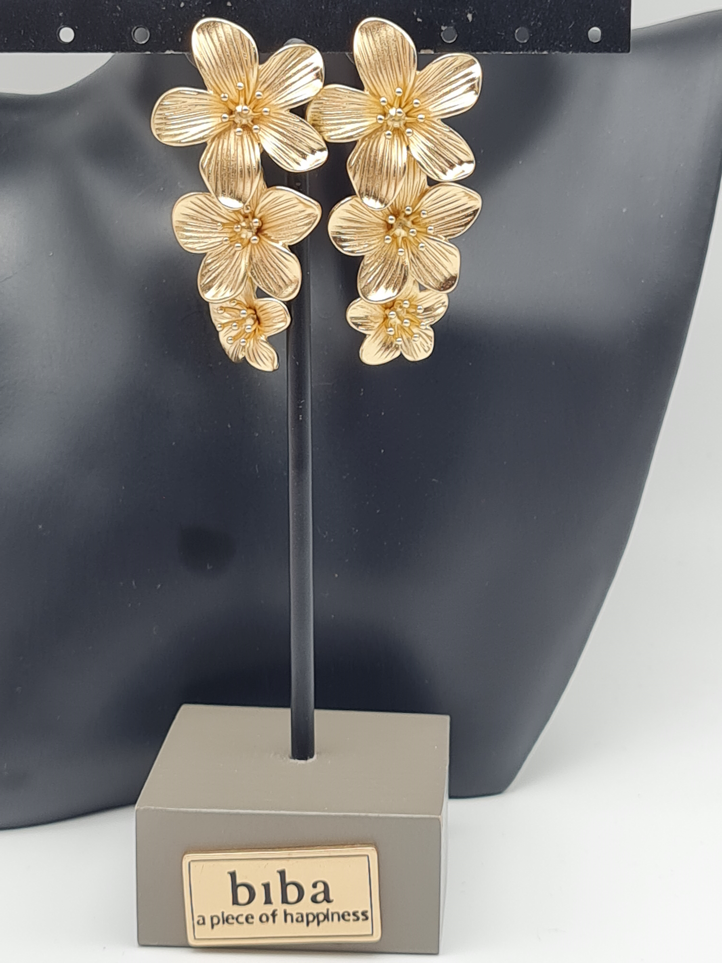 Biba Ohrringe, Ohrhänger golden Flowers