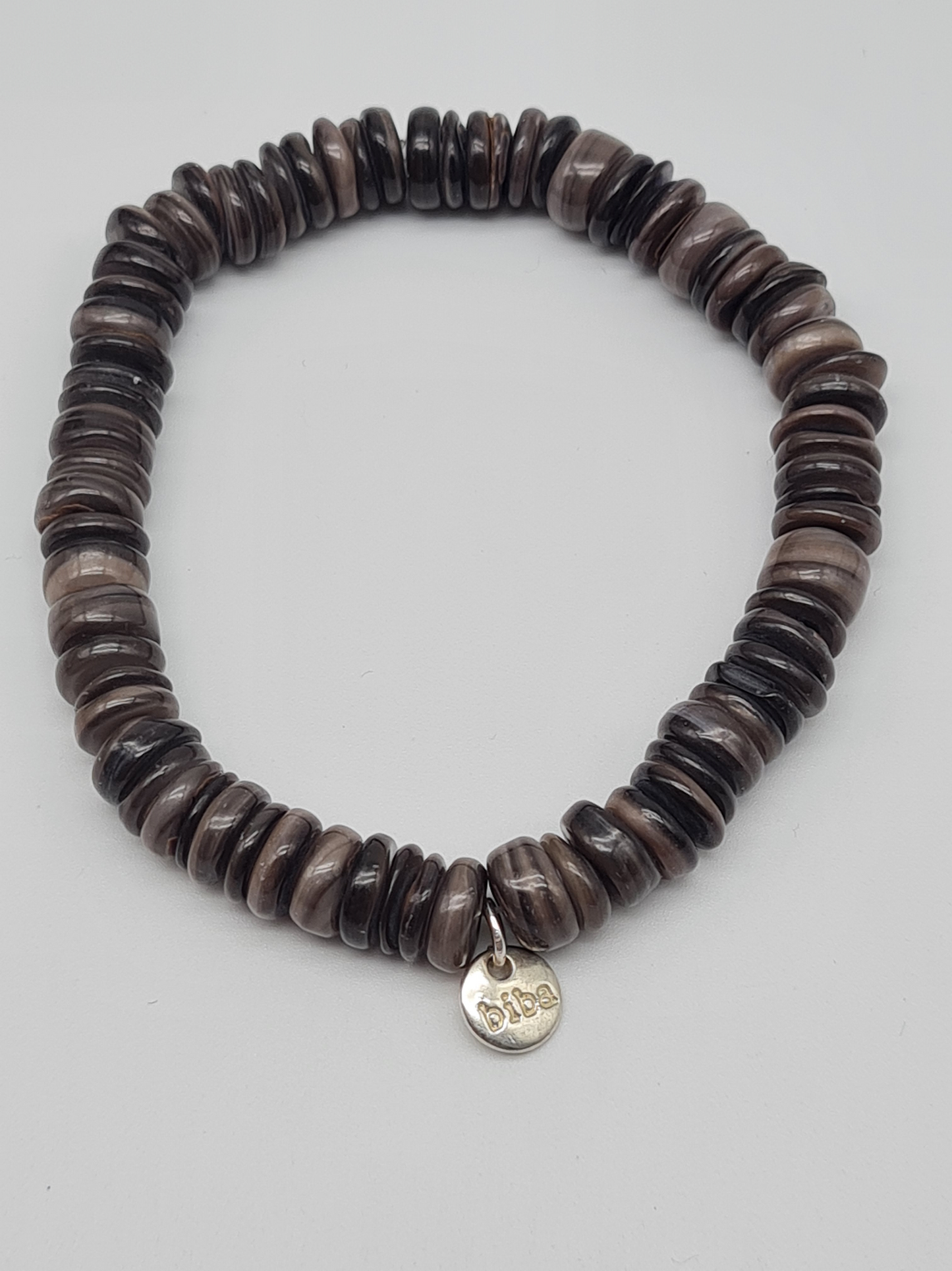 Biba Armband elastisch Braun, Graue Naturtöne, Unisex