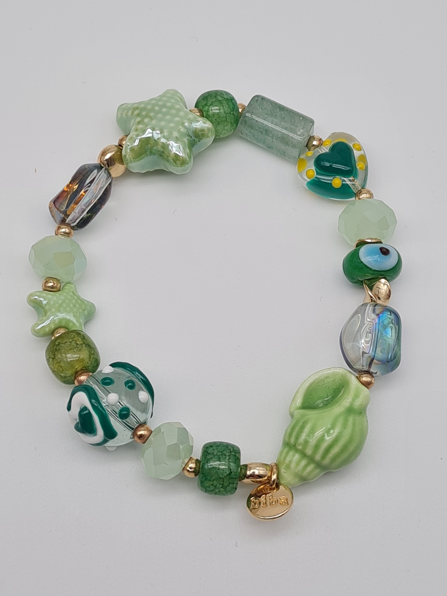 Biba Armband elastisch "Sea Life" Maritime Schmuck, in Grün oder Blau