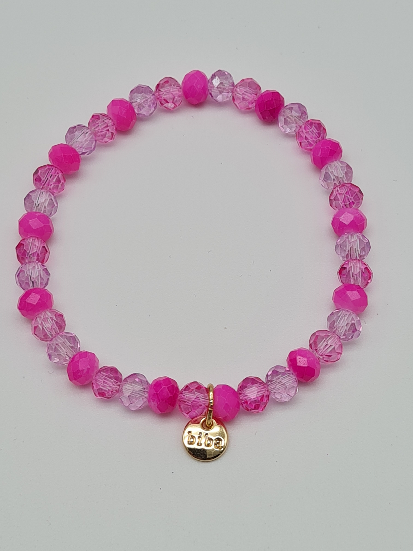 Biba Armband elastisch Crystal Perlen in bunte Farben, ideal zum Kombinieren