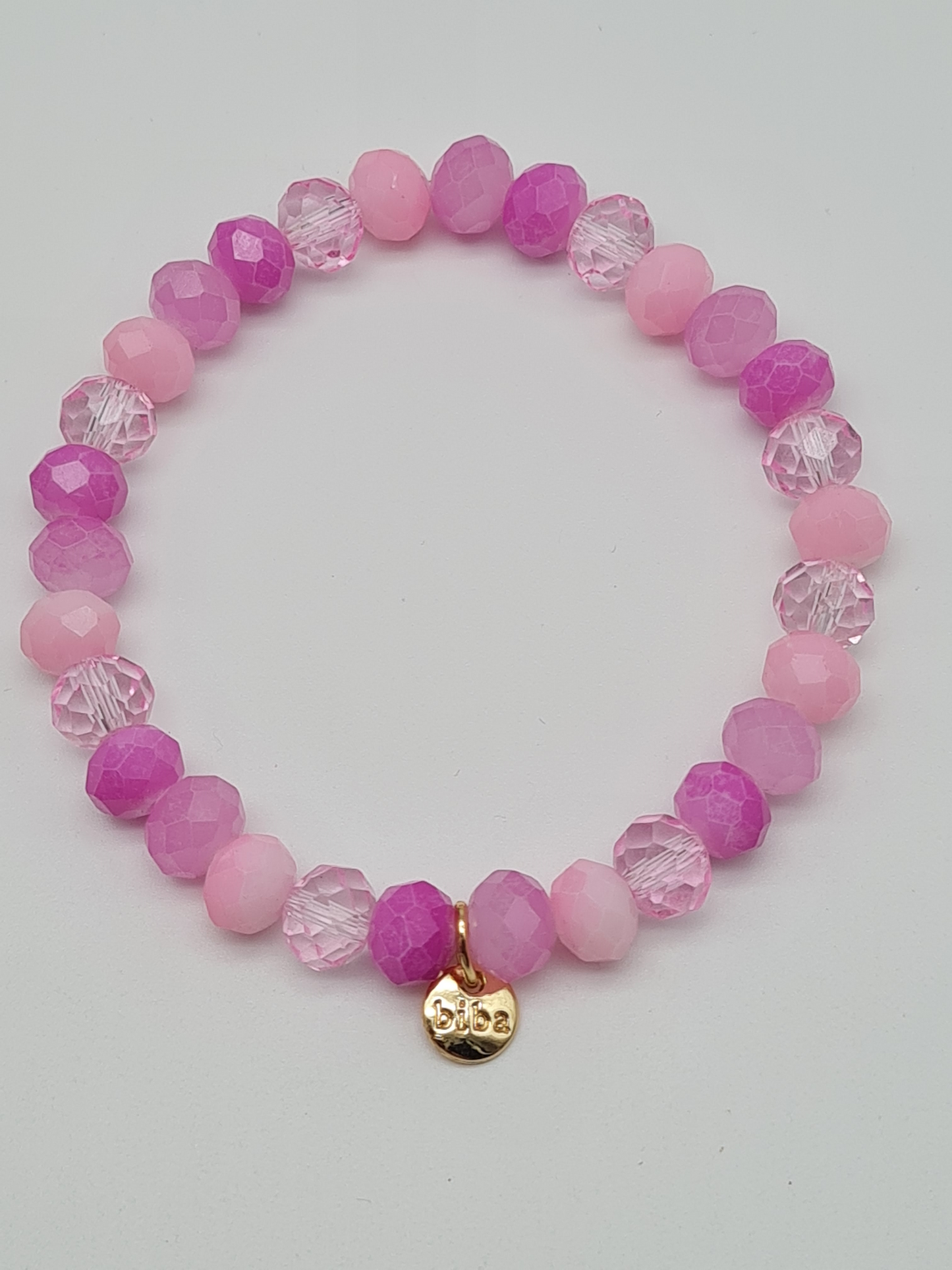Biba Armband elastisch Crystal Perlen in bunte Farben, ideal zum Kombinieren