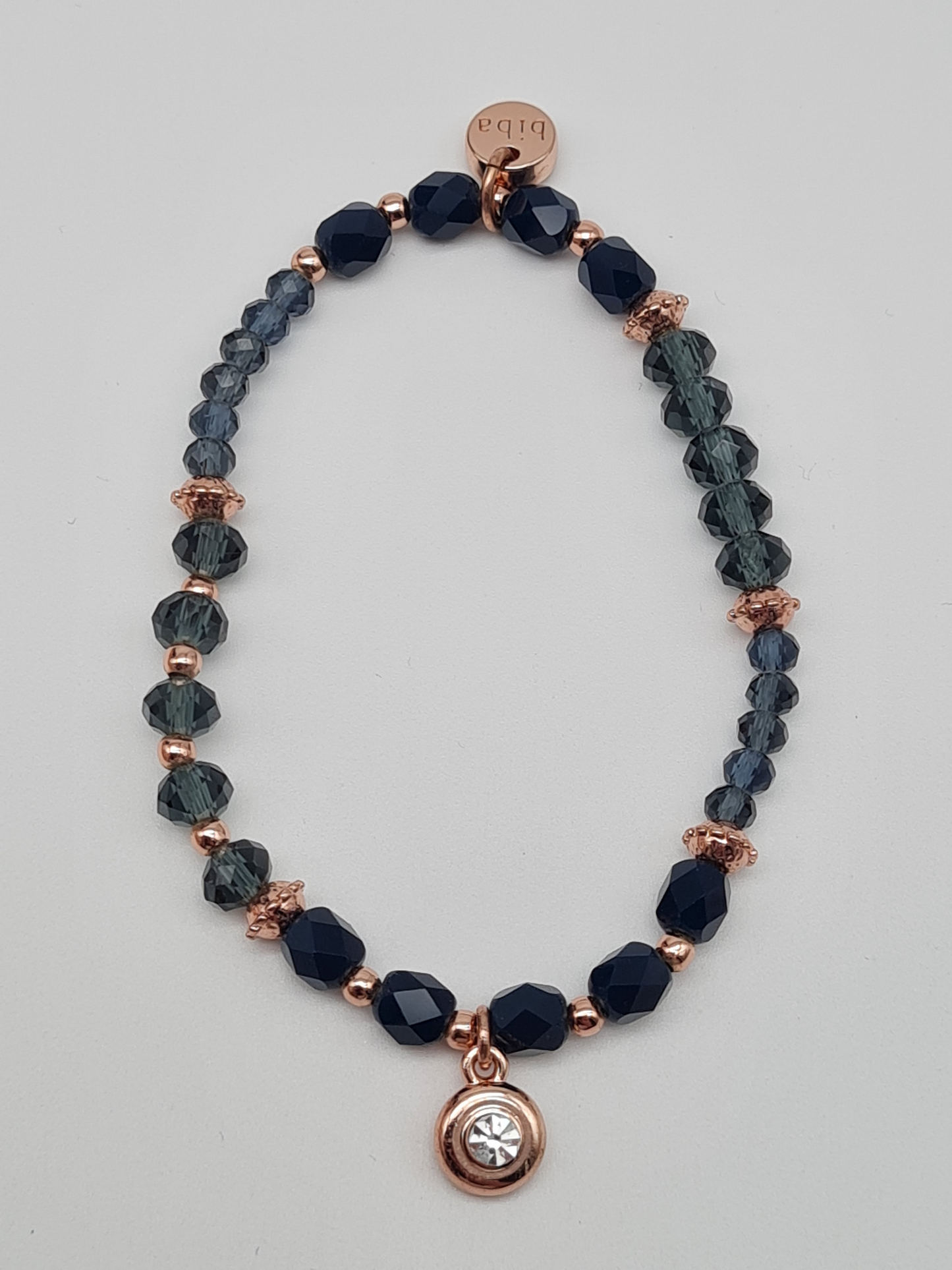Biba Armband elastisch Crystal Steinchen in Grau, Lila- oder Schwarz