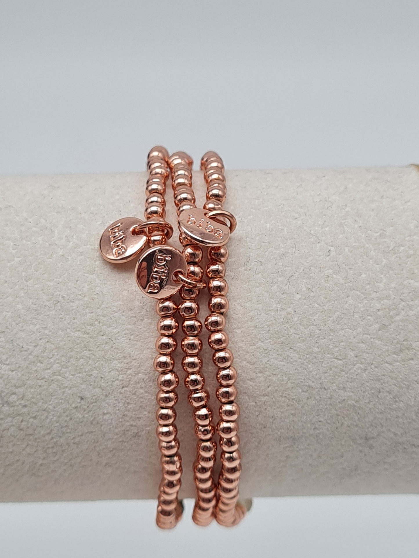 Biba Armband elastisch 3 filigrane Armbänder in 3 Grüntöne und Goldkupfer