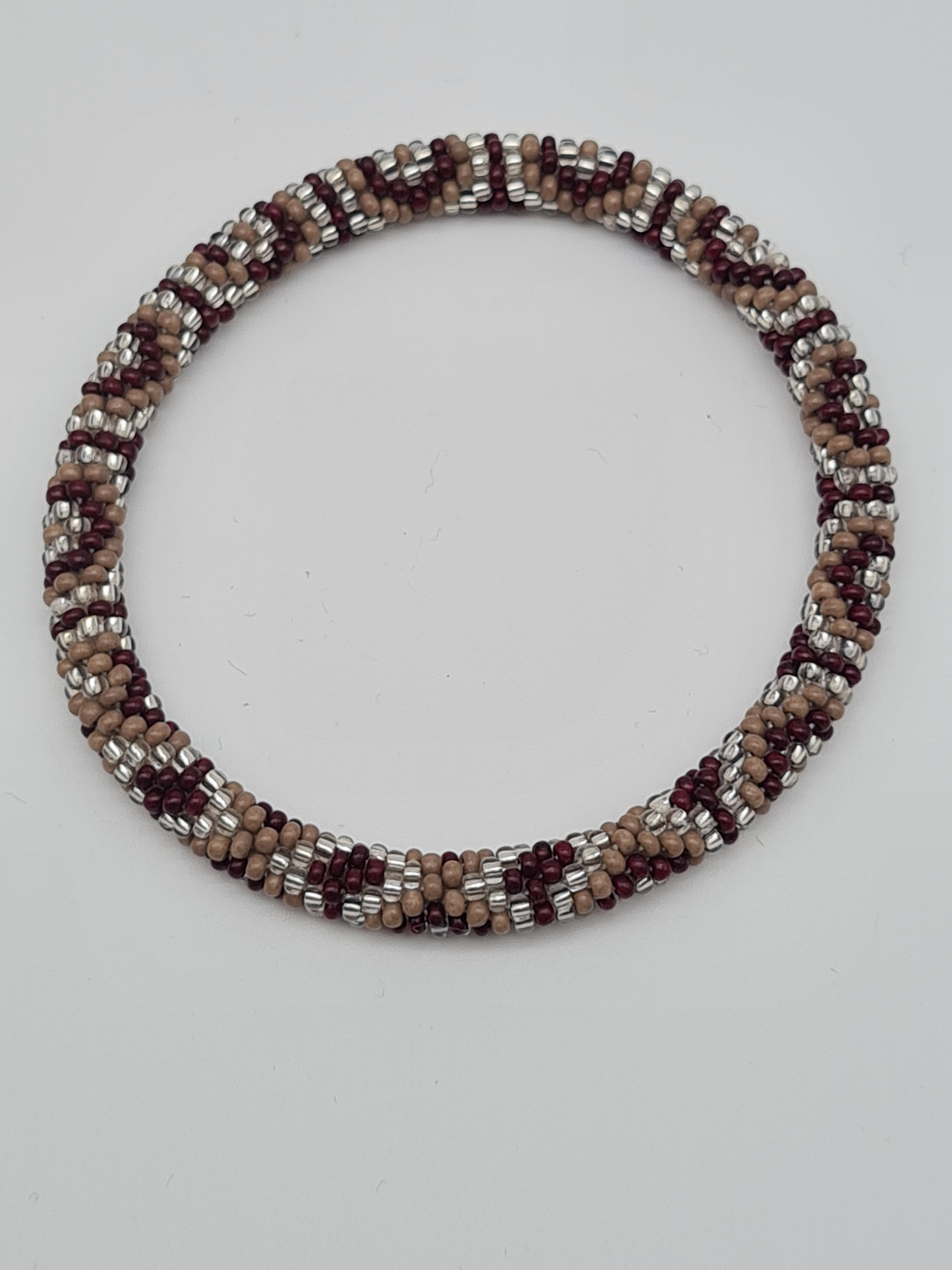 Biba Armband Roll-Armbänder in Bordeaux, Taupe und Silber Töne, verschiedene Muster