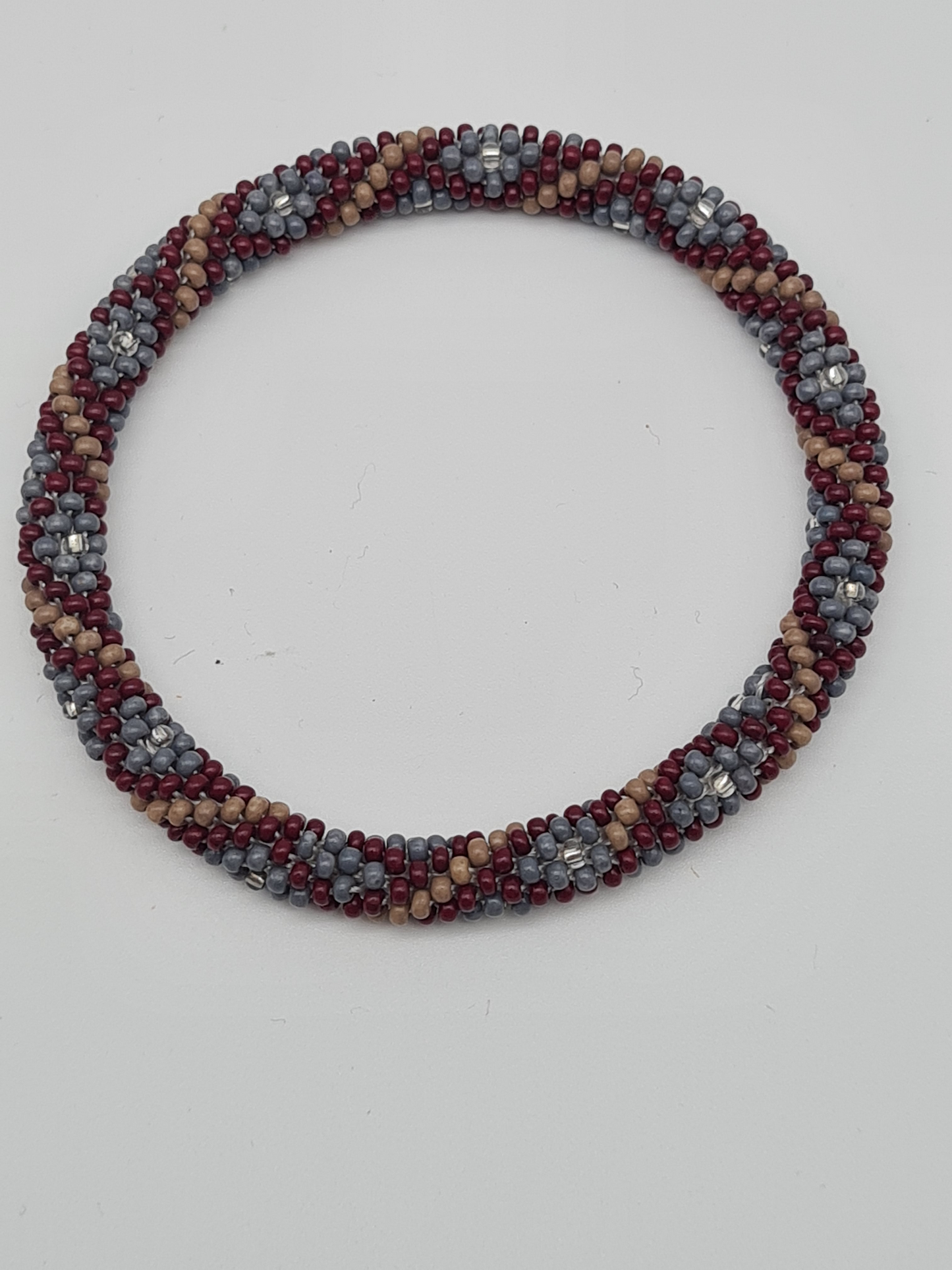Biba Armband Roll-Armbänder in Bordeaux, Taupe und Silber Töne, verschiedene Muster