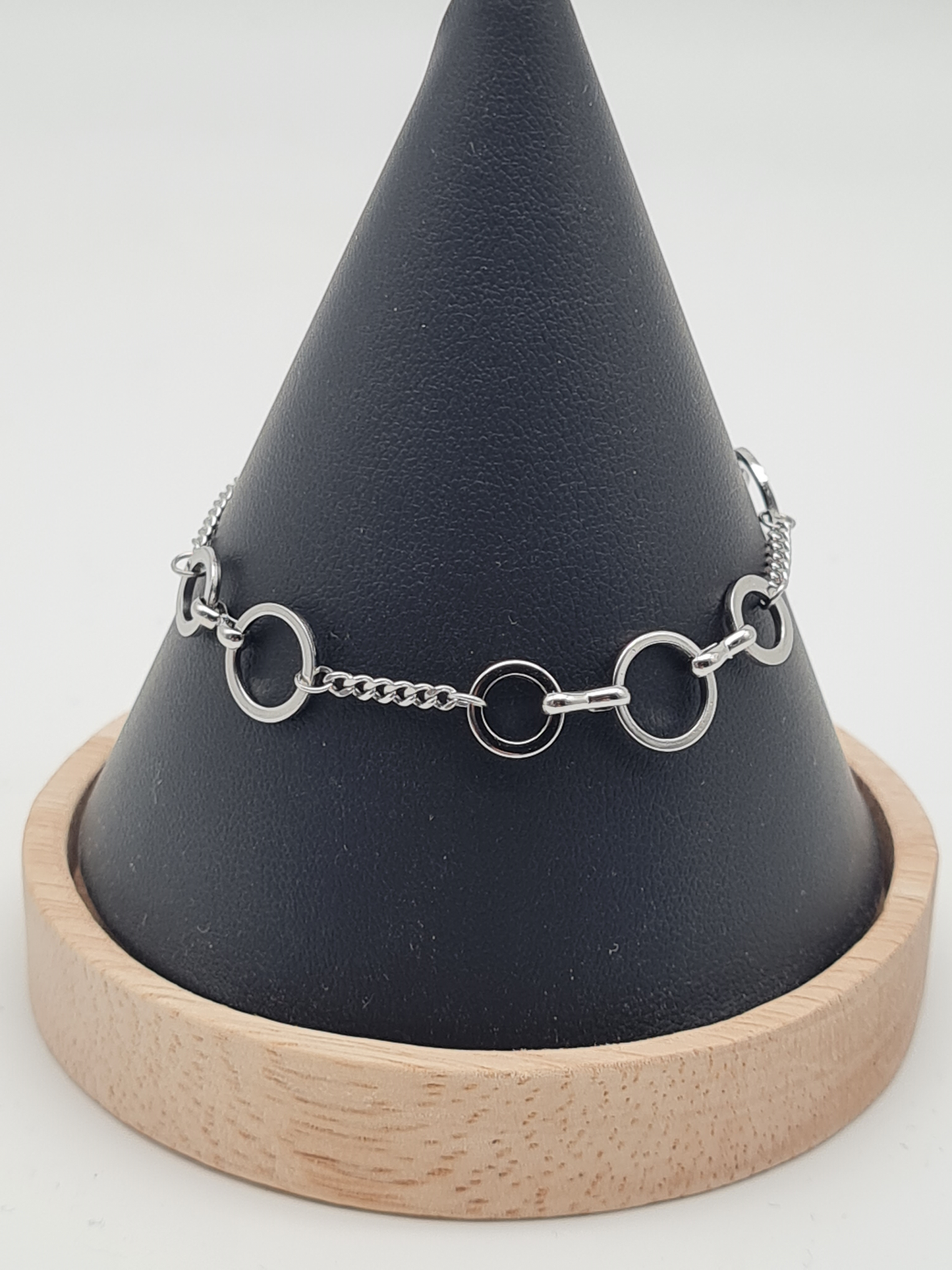 Yehwang Armband, Filigranes Armband mit Kreise verbunden Silberfarben