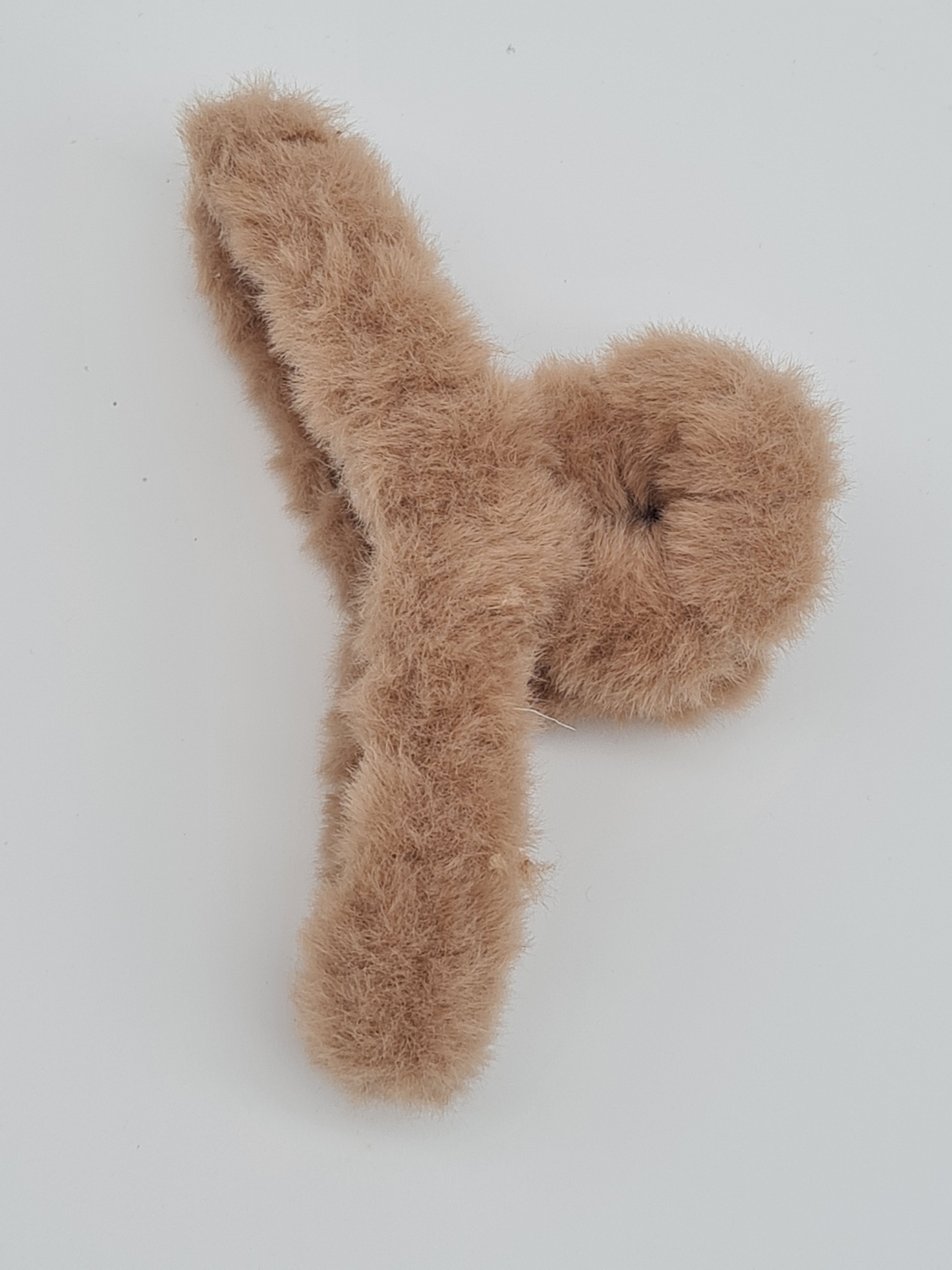 Yehwang Haarklammer Haarschmuck Plüsch Off White beige braun