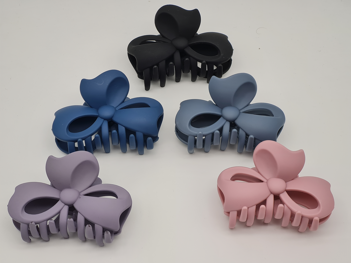 Yehwang Haarklammer Haarschmuck Schleife schwarz blau Jeansblau Lavendel Lilagrau