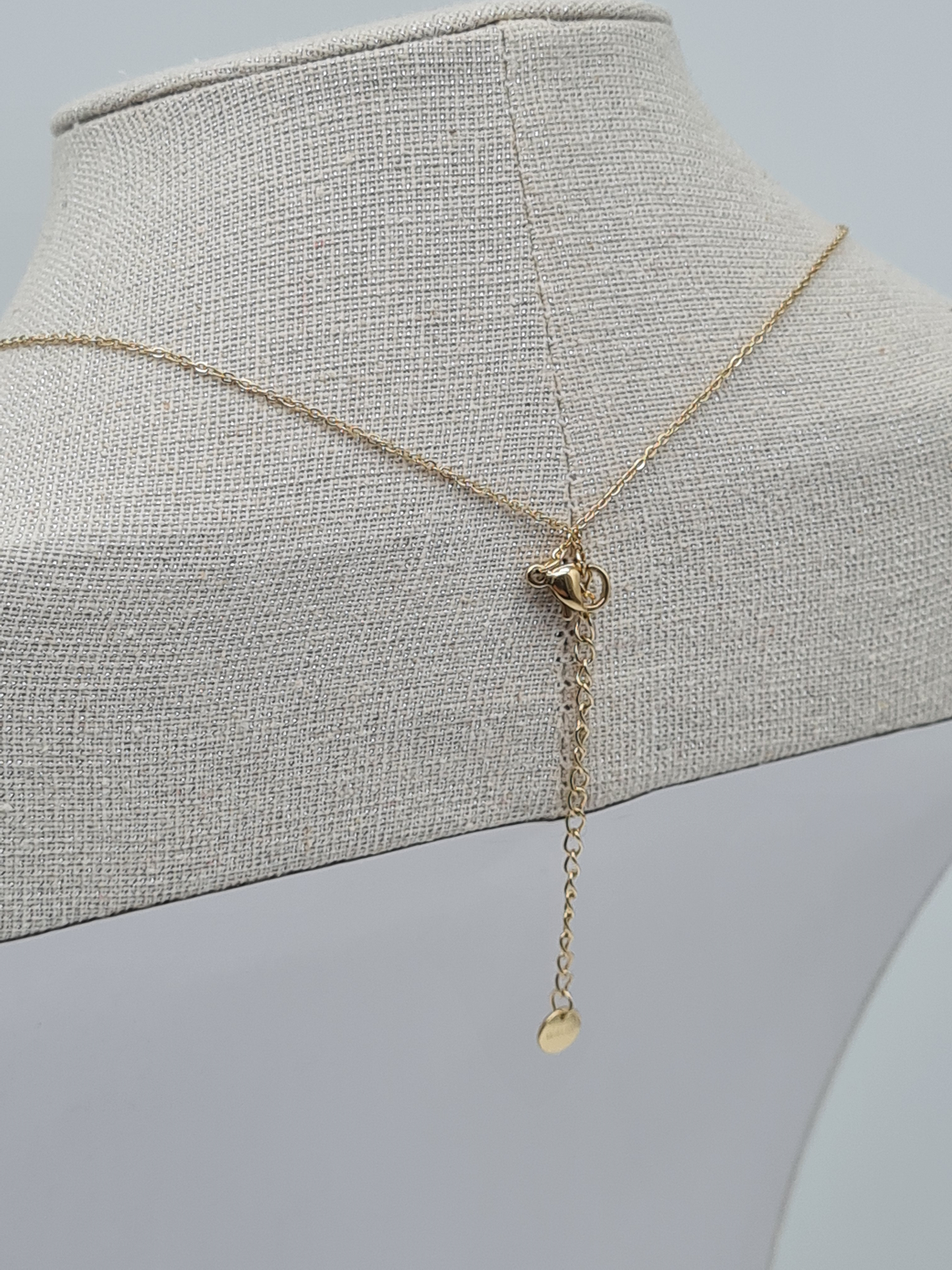 Wauw Halskette Goldfarben Abstract Nickelfrei