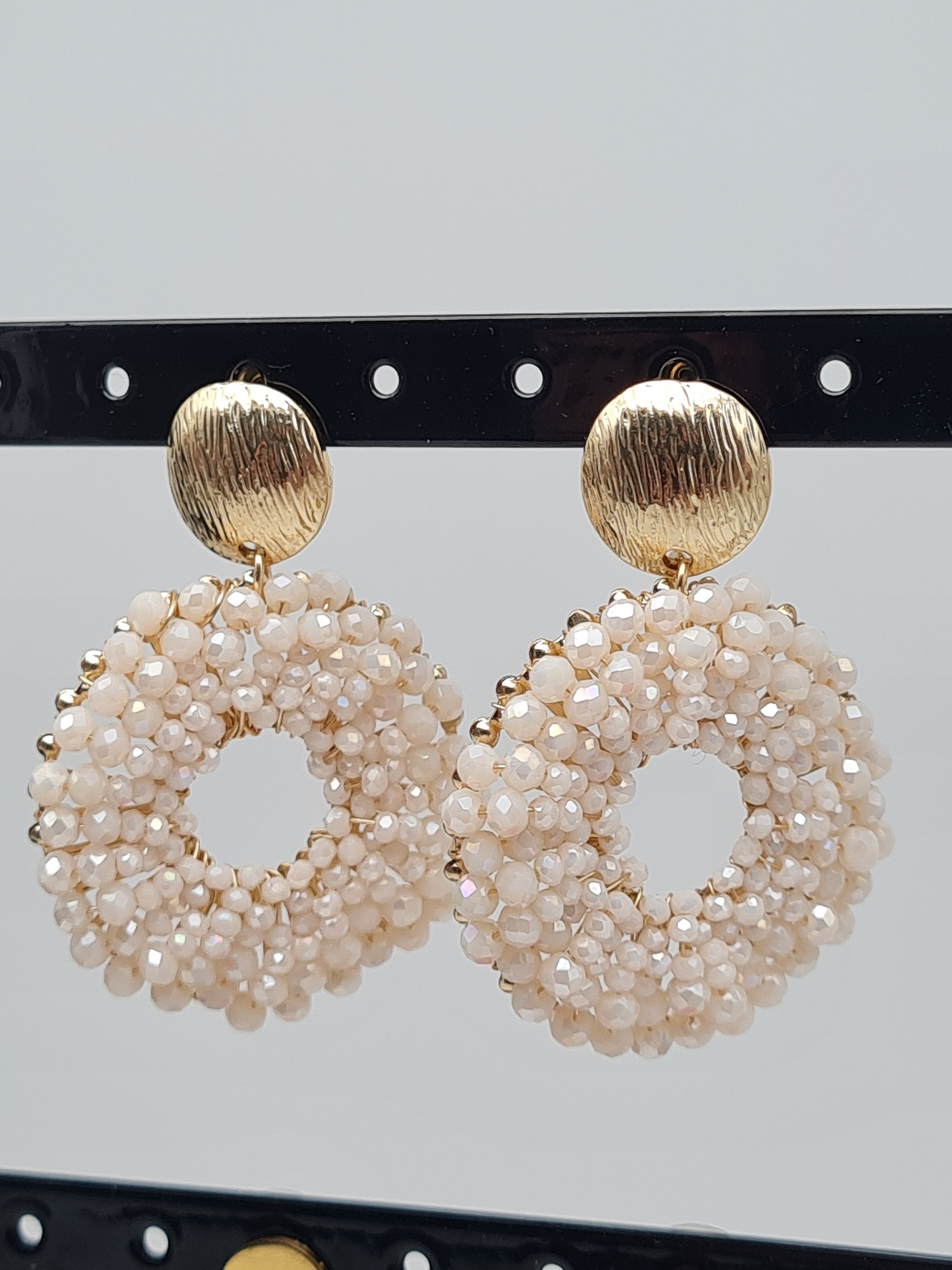 Yehwang Ohrhänger Party Donut Grün Rot Beige Nickelfrei