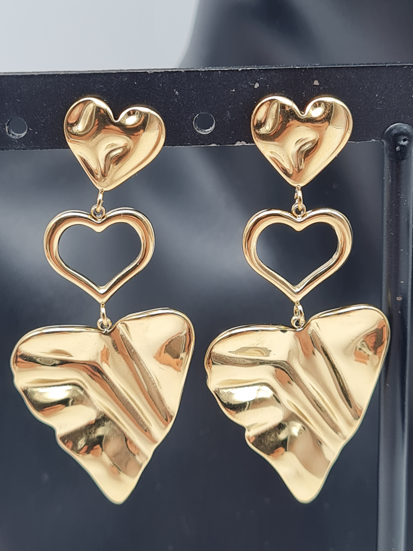 Yehwang Ohrhänger goldfarben silberfarben nickelfrei herz liebe Romantik
