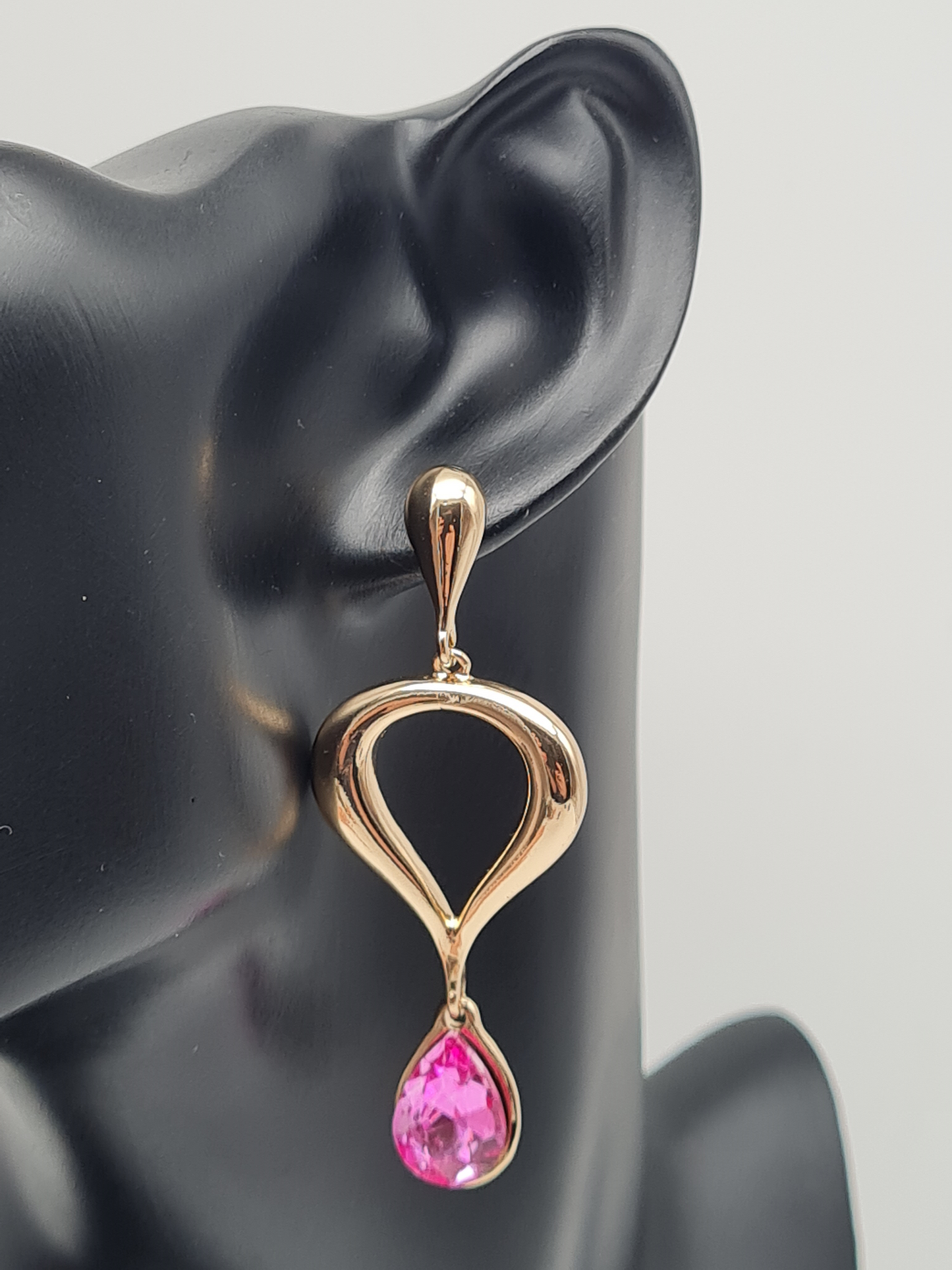 Yehwang Ohrstecker Ohrhänger Ohrringe goldfarben Pink Blau goldfarben Nickelfrei