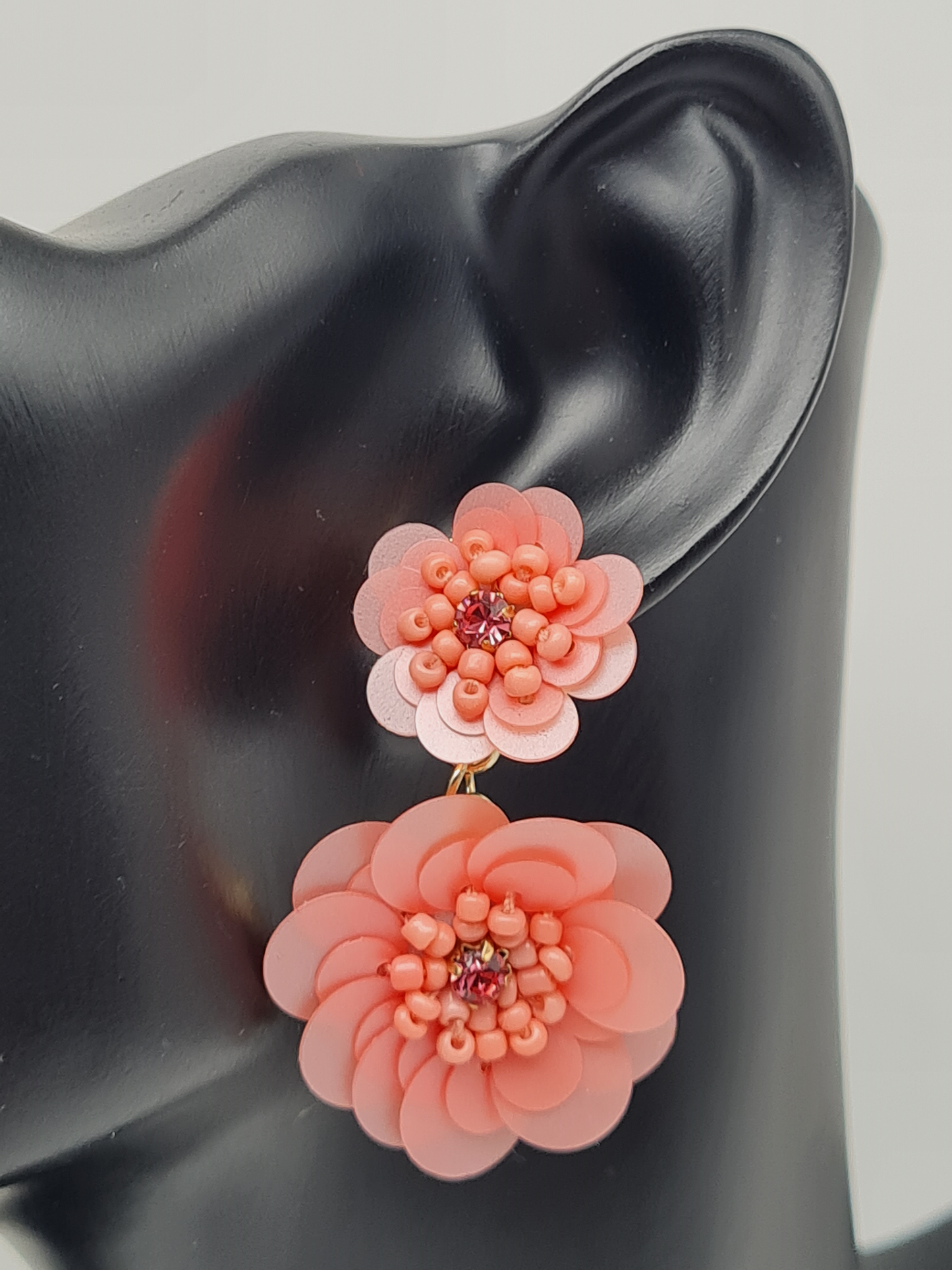 Yehwang Ohrhänger Ohrringe Party Nickelfrei mintgrün silberfarben Schwarz Weiß rosa Blumen
