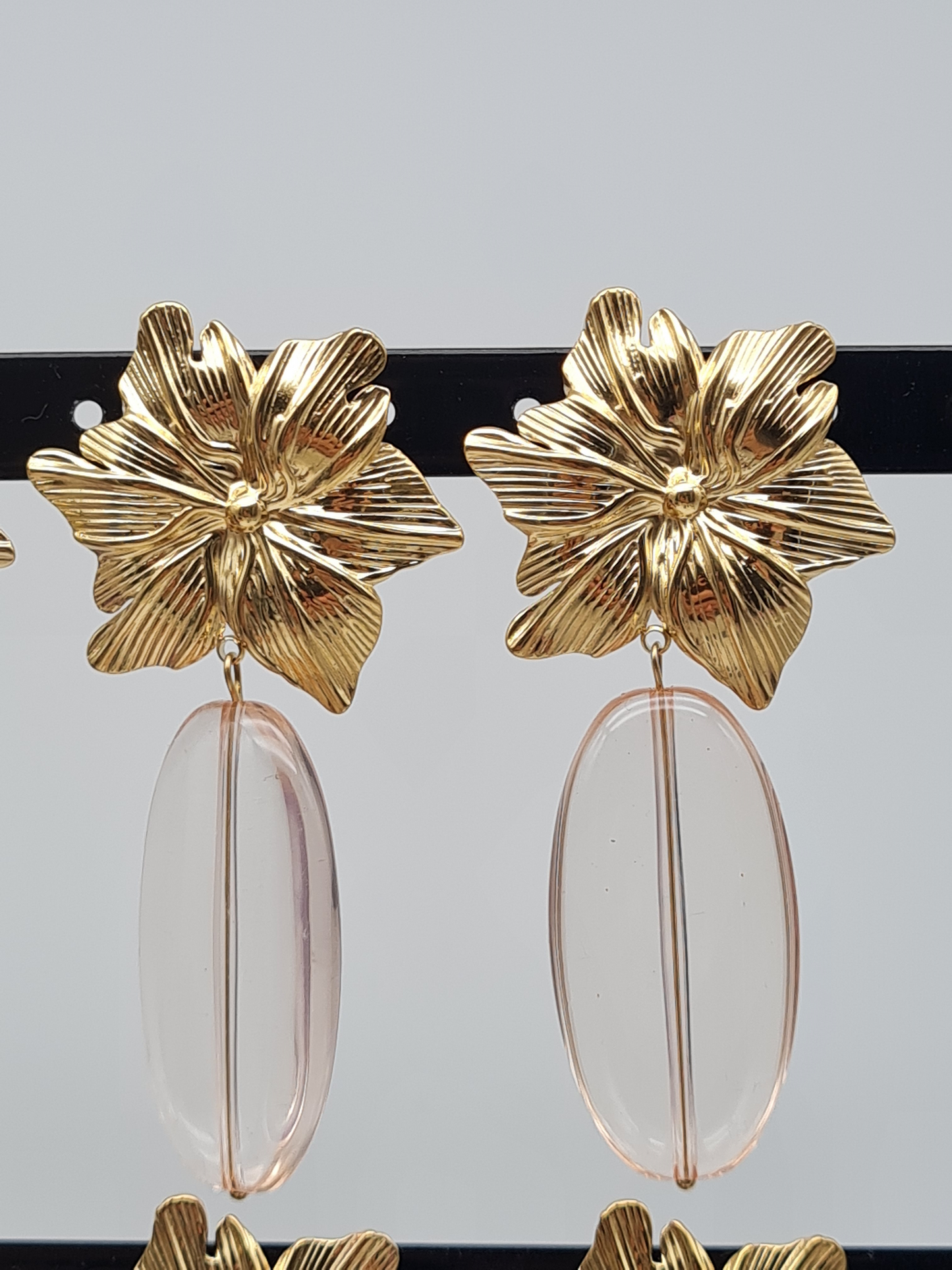 Yehwang OhrhÀnger Tropen Blume Goldfarben Acryl verschiedene Farben nickelfrei